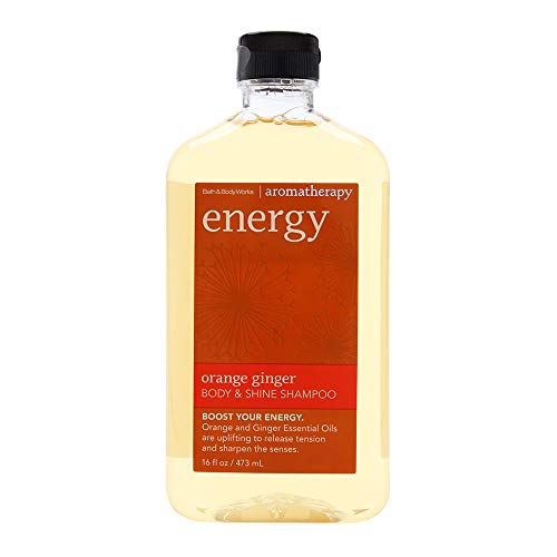 Bath & Body Works Orange Ginger Energy Aromatherapy Shampoo - 16 oz for Hair Care & Stress Relief - Perfect for Morning Showers & Spa Days