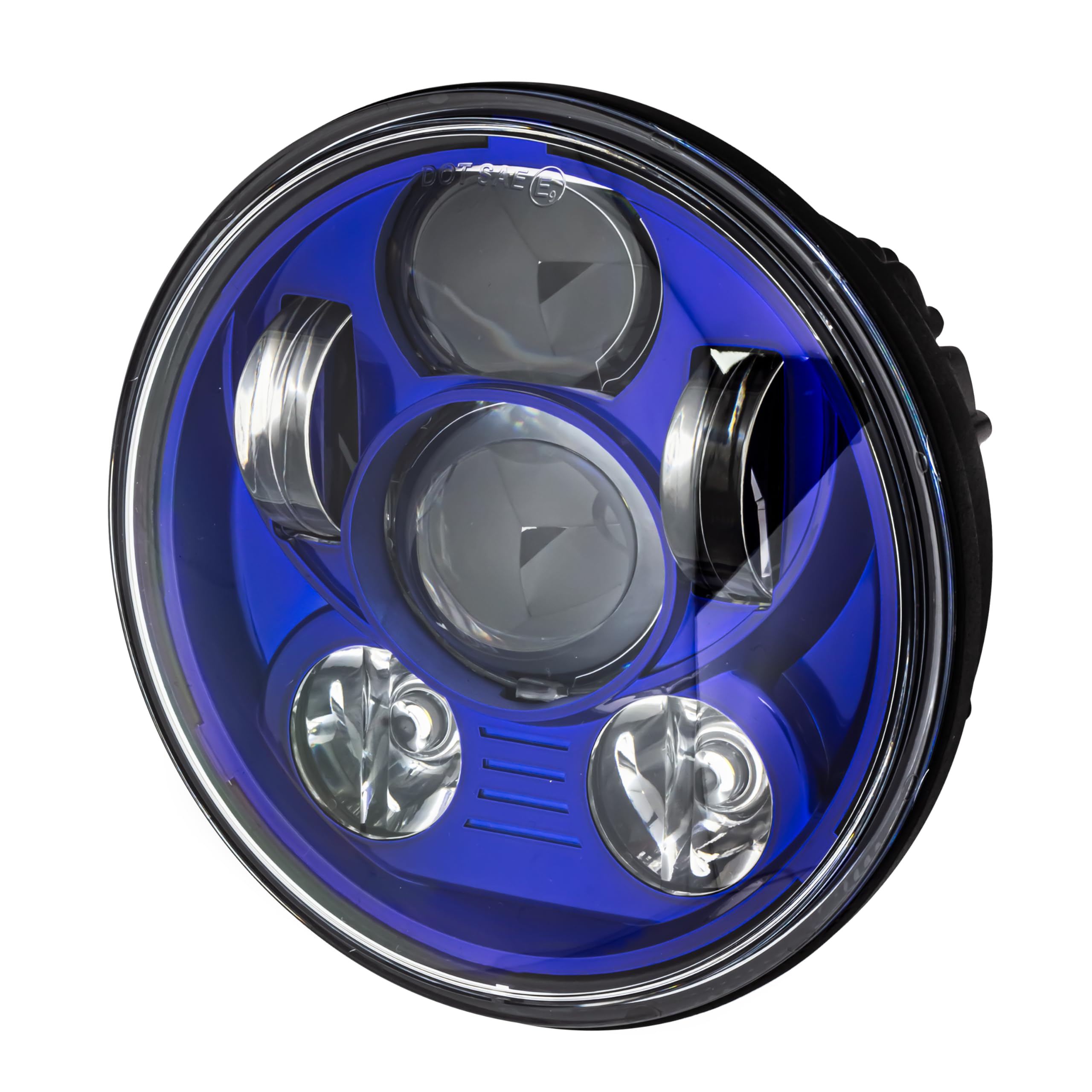 Eagle Lights 5.75 Inch Generation III LED Headlight Kit with Bracket & Hardware - Compatible with Honda VTX 1300 & 1800 Motorcycles (Blue) - High Visibility for Night Riding & Off-Road Adventures