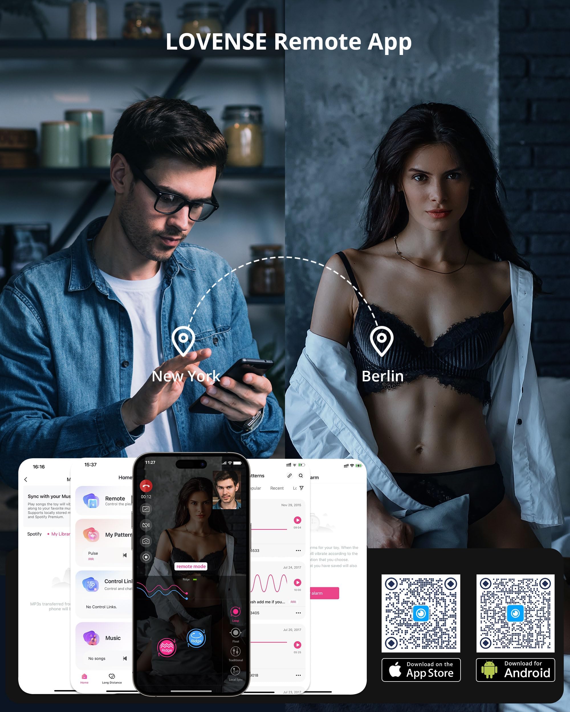 LOVENSE Ridge Vibrating Anal Beads Dildo - 360° Rotating Prostate Massager for Men & Women | Remote Control Butt Plug Sex Toy for Beginners & Advanced Users | Perfect for Couples Play & Solo Pleasure