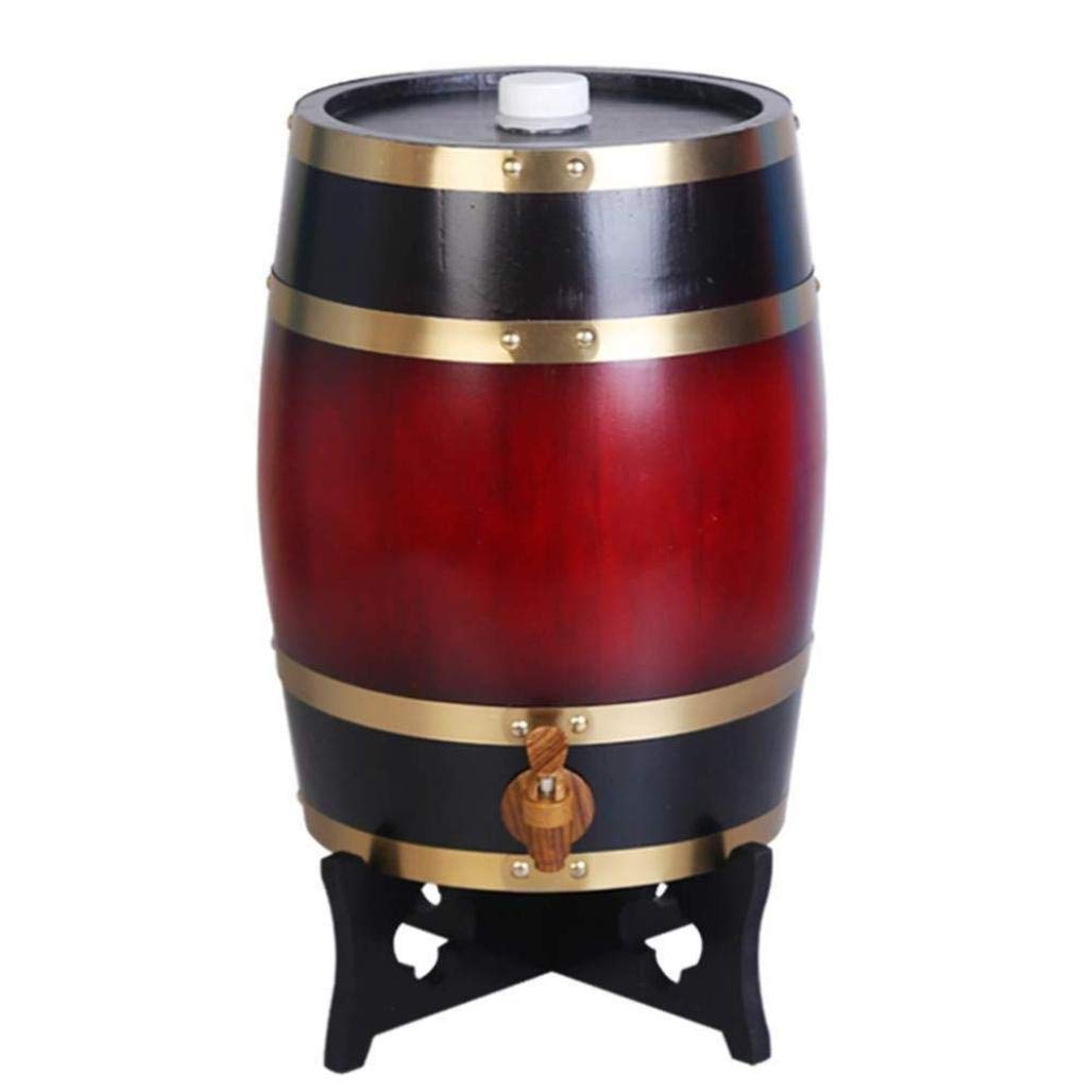 DPPAN 5L Oak Wood Whiskey Barrel - Premium Wine, Bourbon, Tequila, Rum & Vinegar Aging Barrel with Dispenser - Vintage Spirit Storage for Home Bar, Kitchen & Gifts