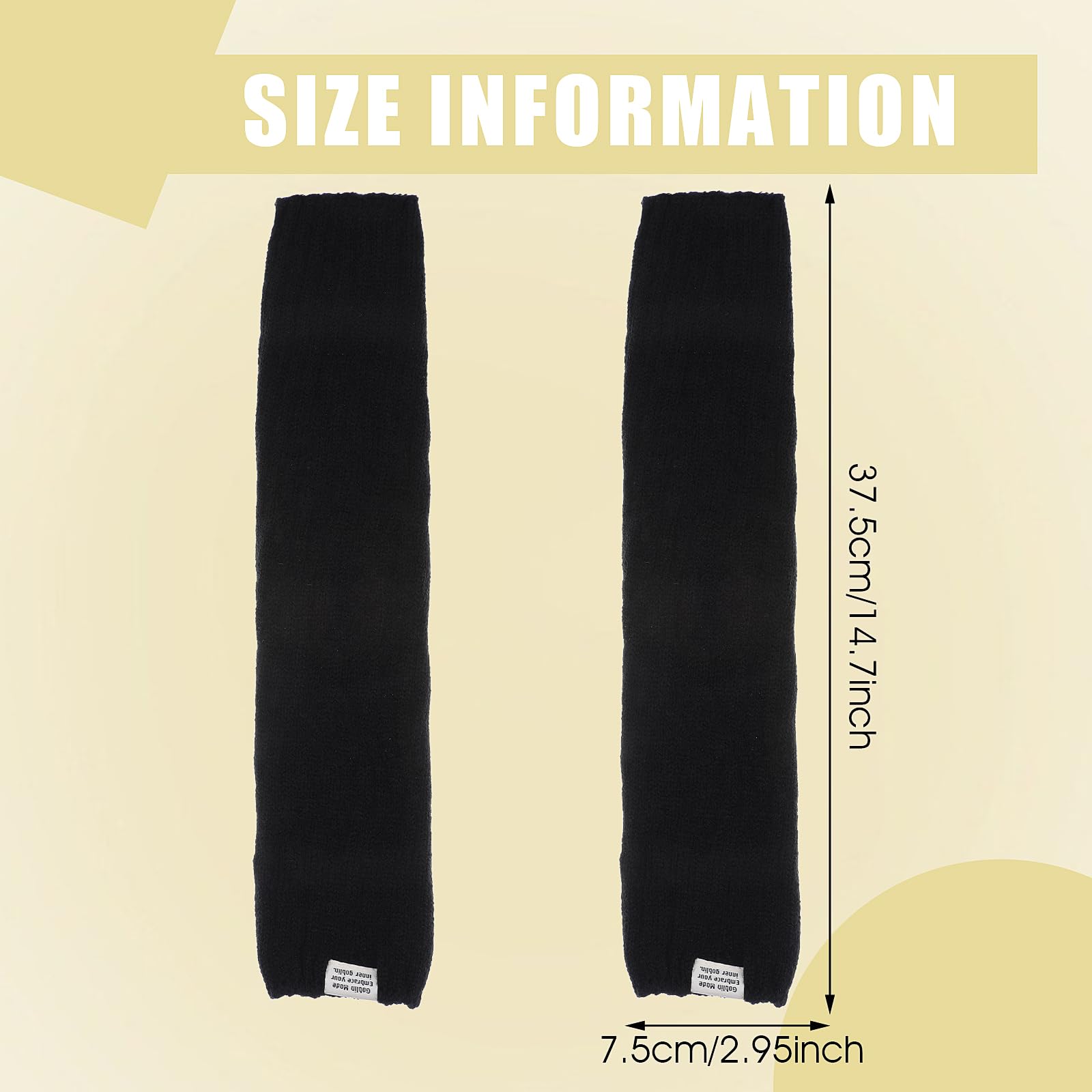 Y2K Fashion Fingerless Arm Warmers - White Harajuku Knitted Long Sleeve Arm Covers for Cool Girls | Perfect for Winter Outfits, Cosplay & Streetwear