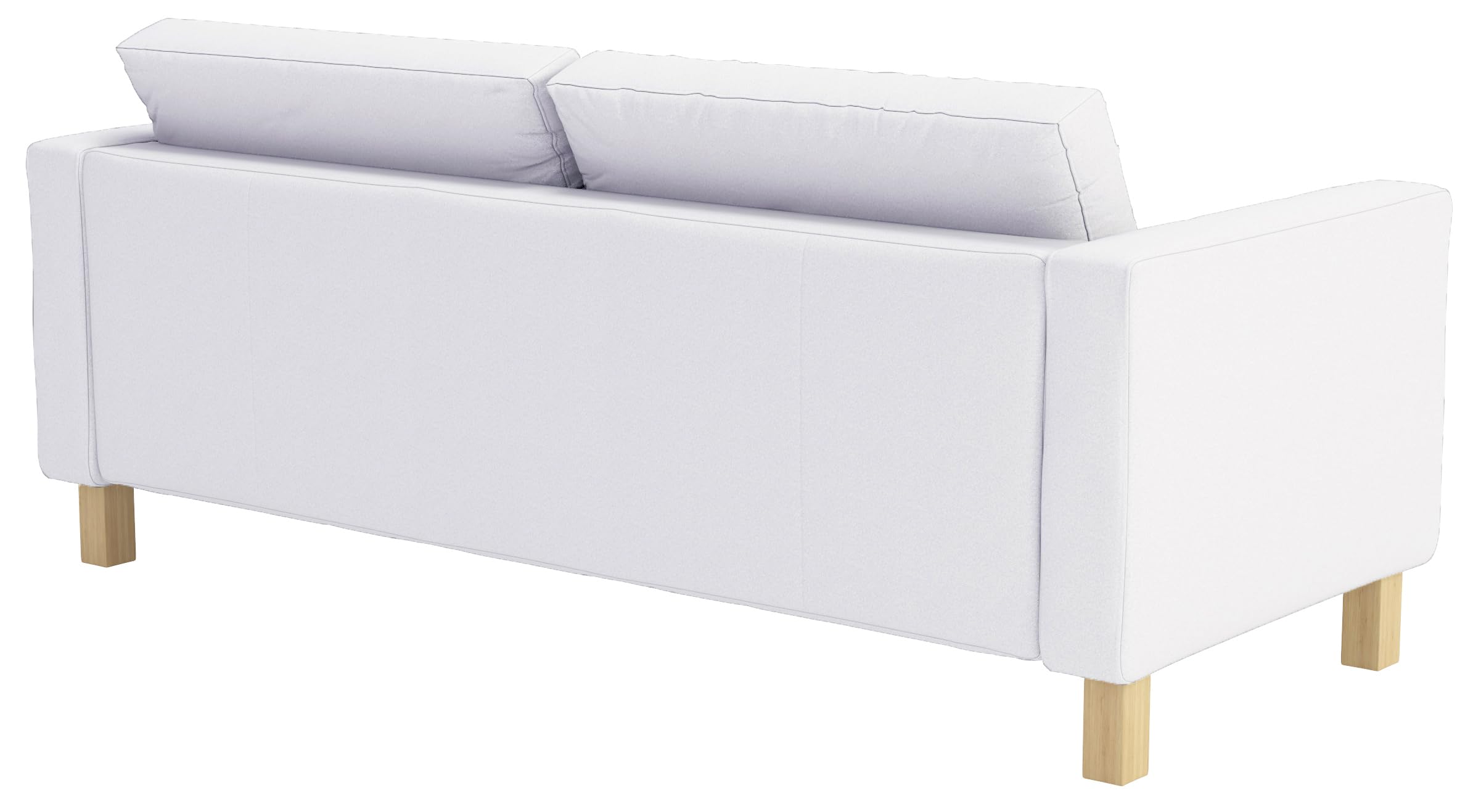 Durable Cotton Sofa Cover for IKEA Karlstad 3-Seater Sofa Bed - Thick White Slipcover Replacement | Home Decor Protection | Perfect for Living Room, Family Room & Guest House