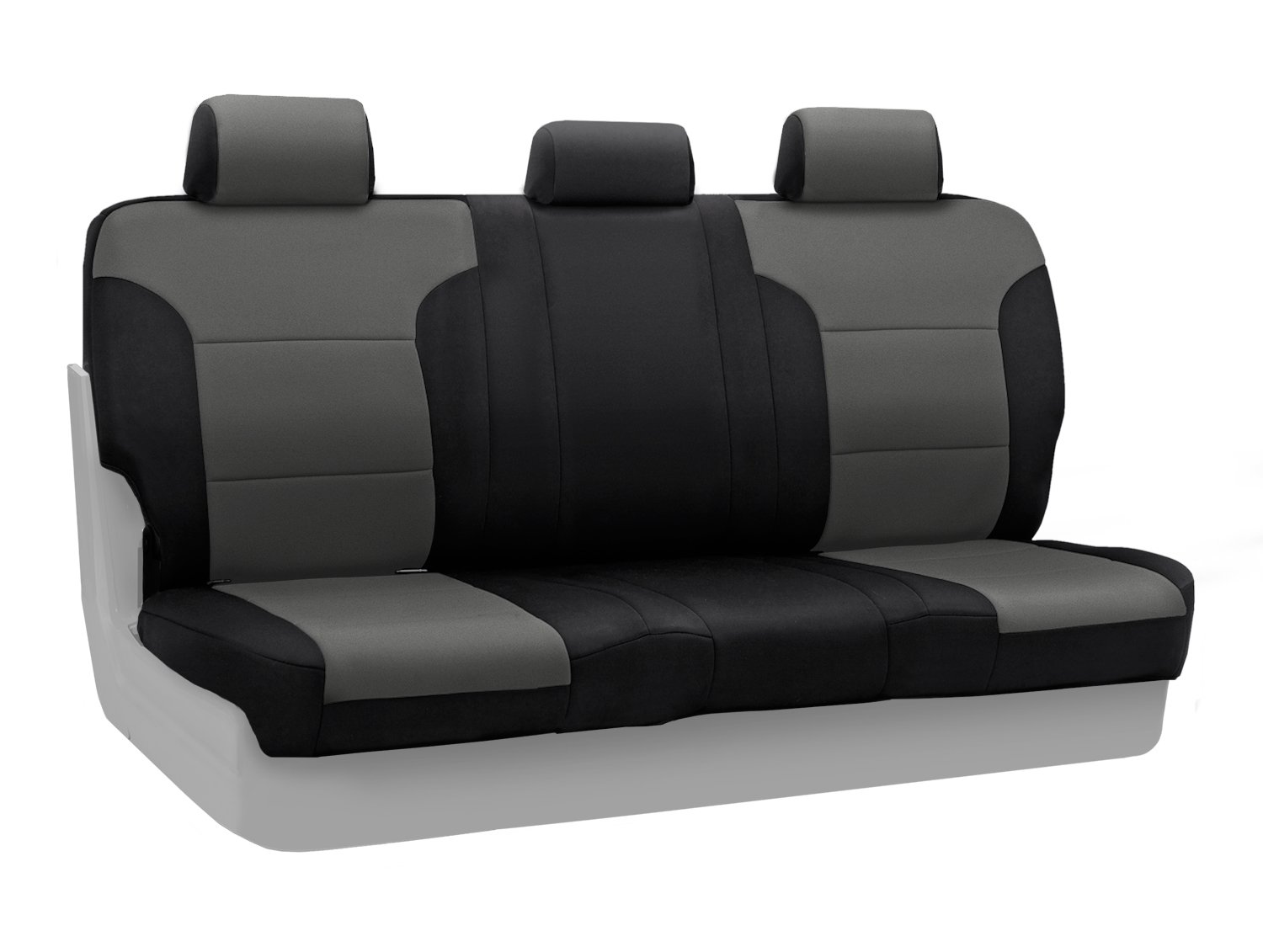 Coverking Custom Fit Neoprene Seat Covers for Honda Civic - Charcoal/Black | Waterproof & Durable Car Accessories for Road Trips & Daily Commute