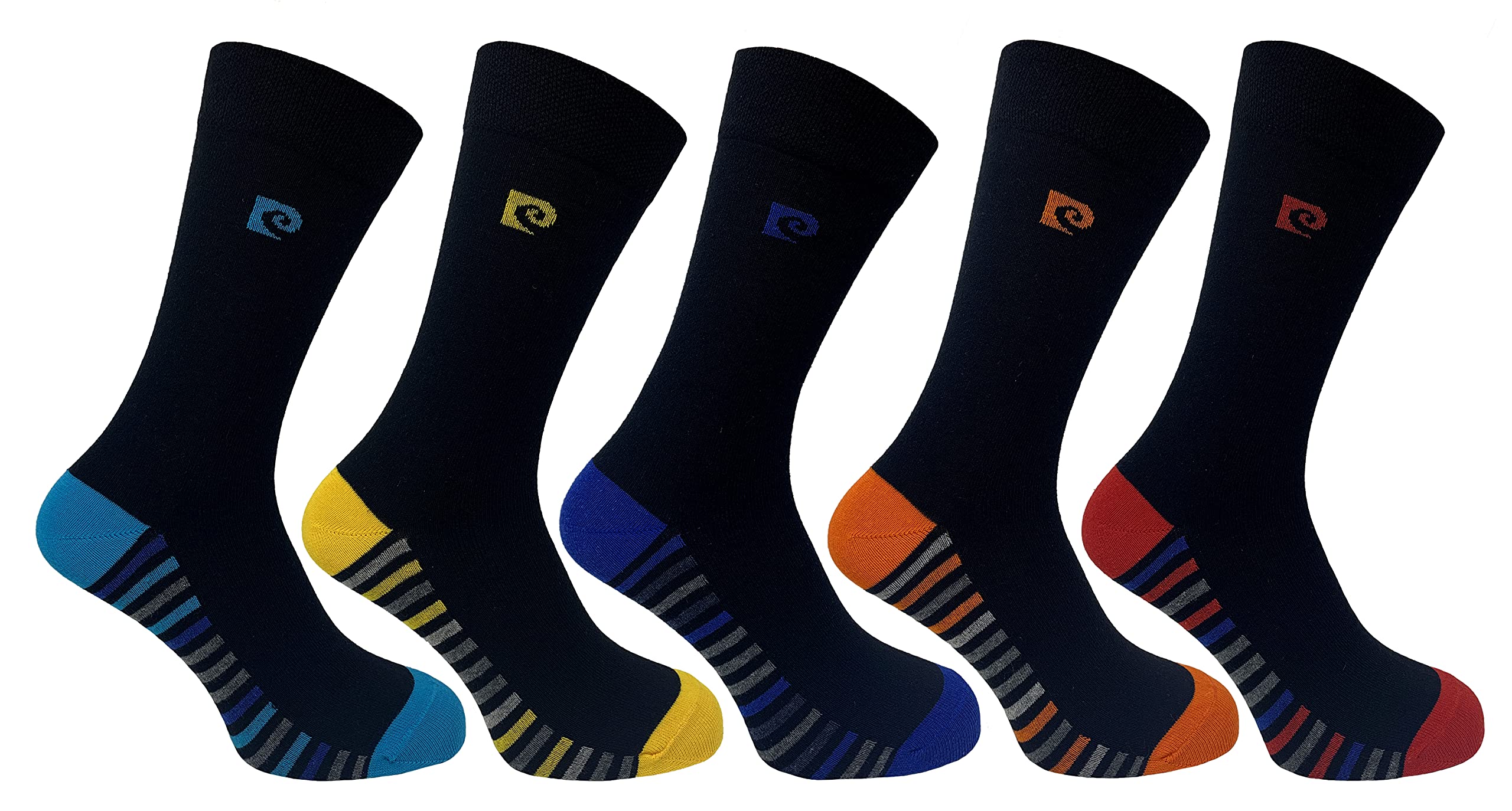 Pierre Cardin Men's Designer Socks - 5 Pairs Pack | UK Size 7-11 | Breathable Work & Everyday Cotton Socks for Men | Eco-Friendly & Comfortable | Perfect for Office, Gym & Casual Wear