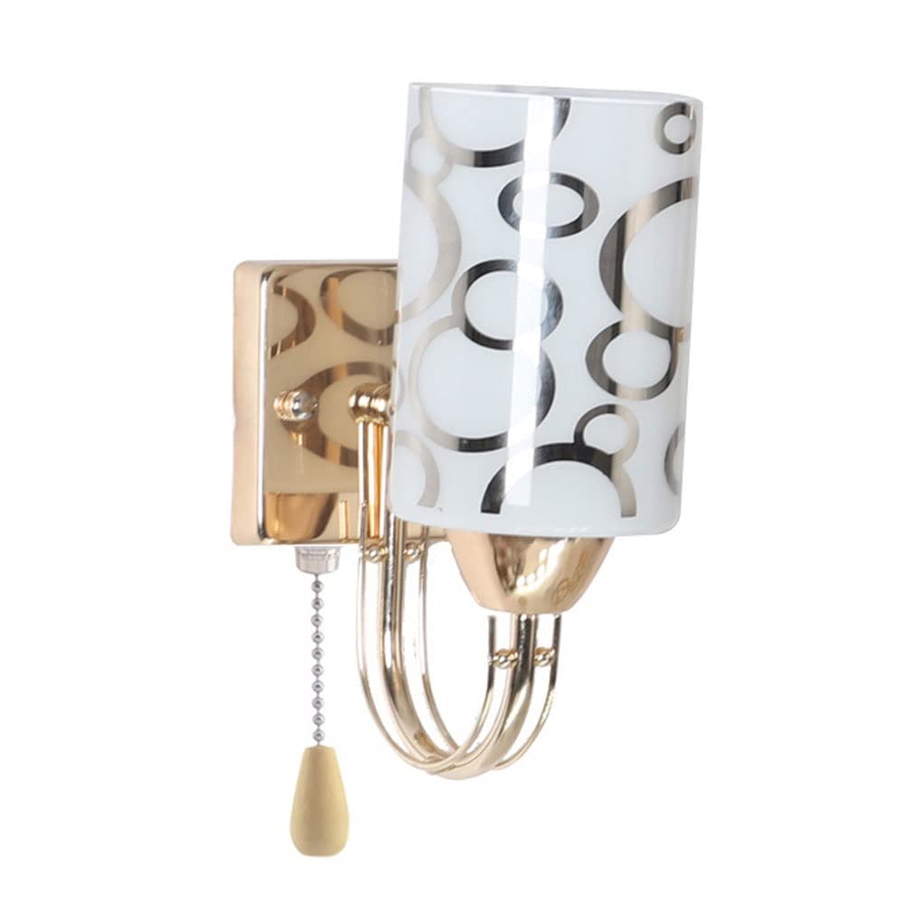 Nordic Princess Single Head Wall Lamp - Modern LED Bedside Light for Kids Room, White Light with Pull Chain Switch - Perfect for Bedroom, Nursery, and Reading Nook