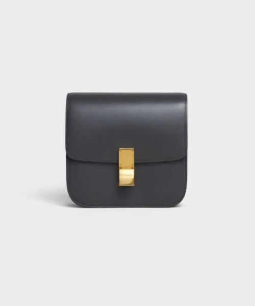 Celine Medium Classic Bag in Box Calfskin Anthracite - Luxury Designer Handbag for Women | Perfect for Work, Travel & Evening Events