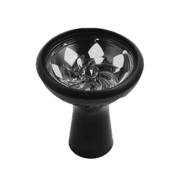 Premium Silicone & Glass Hybrid Hookah Bowl - Phunnel Vortex Design for Smooth Smoking - Perfect for Home Use, Parties & Relaxation