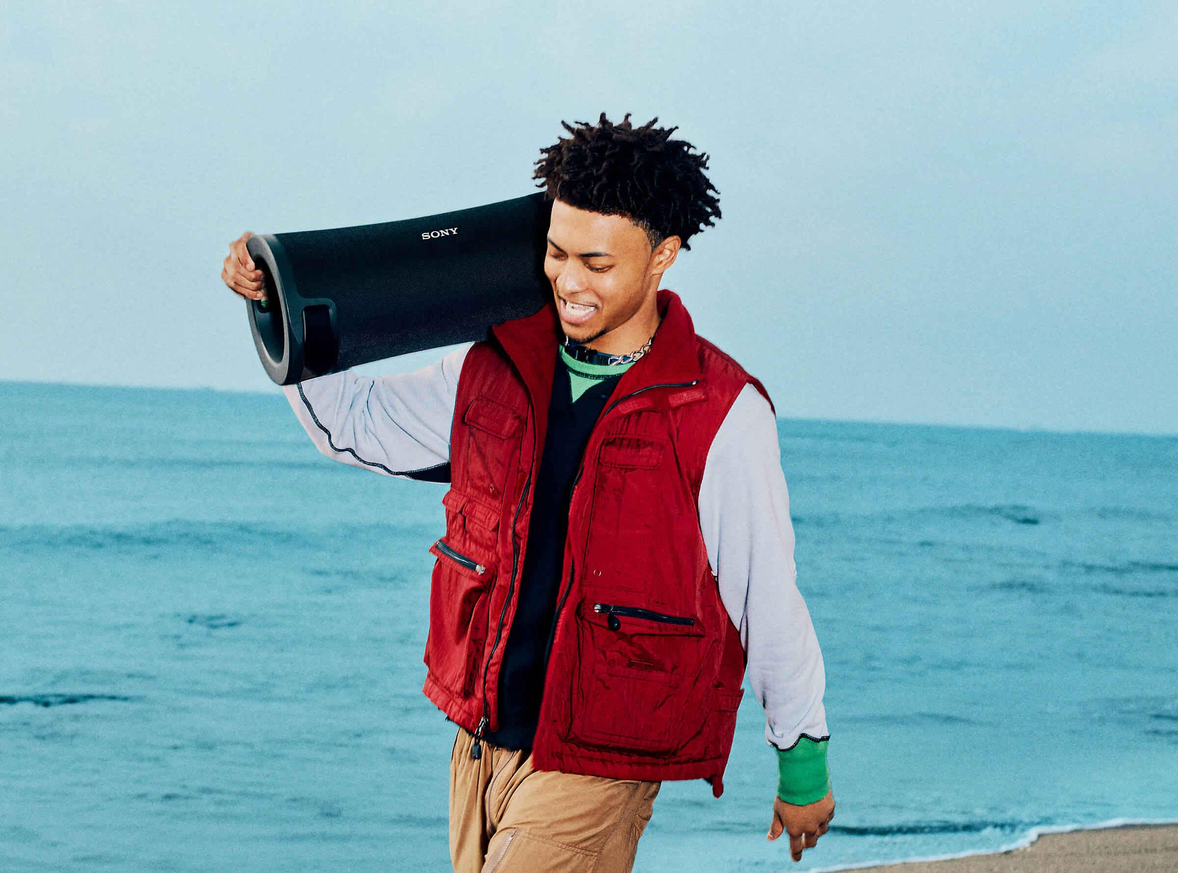 Sony ULT FIELD 7 Portable Wireless Bluetooth Speaker - Waterproof Outdoor Speaker with Powerful Bass, 30H Playtime for Camping, Beach, Pool Parties & Travel