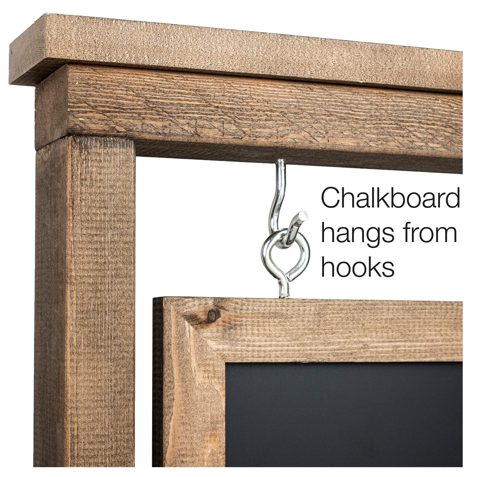 Rustic Handcrafted Wooden Chalkboard Sign - Double Sided Display for Sidewalk Messages | Alternative to A-Frame & Sandwich Board Signs | Use with Chalk or Liquid Chalk Markers | Perfect for Cafés, Restaurants & Retail Store Promotions