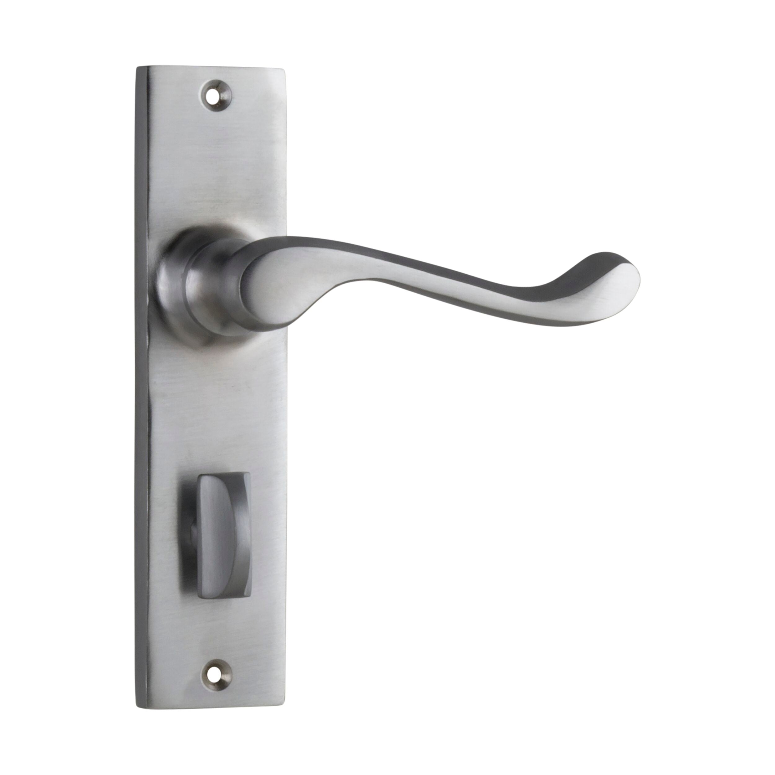 Fremantle Privacy Door Lever Pair - Satin Chrome Finish - 150mm Height x 35mm Width x 50mm Projection - Perfect for Bedrooms, Bathrooms & Interior Doors
