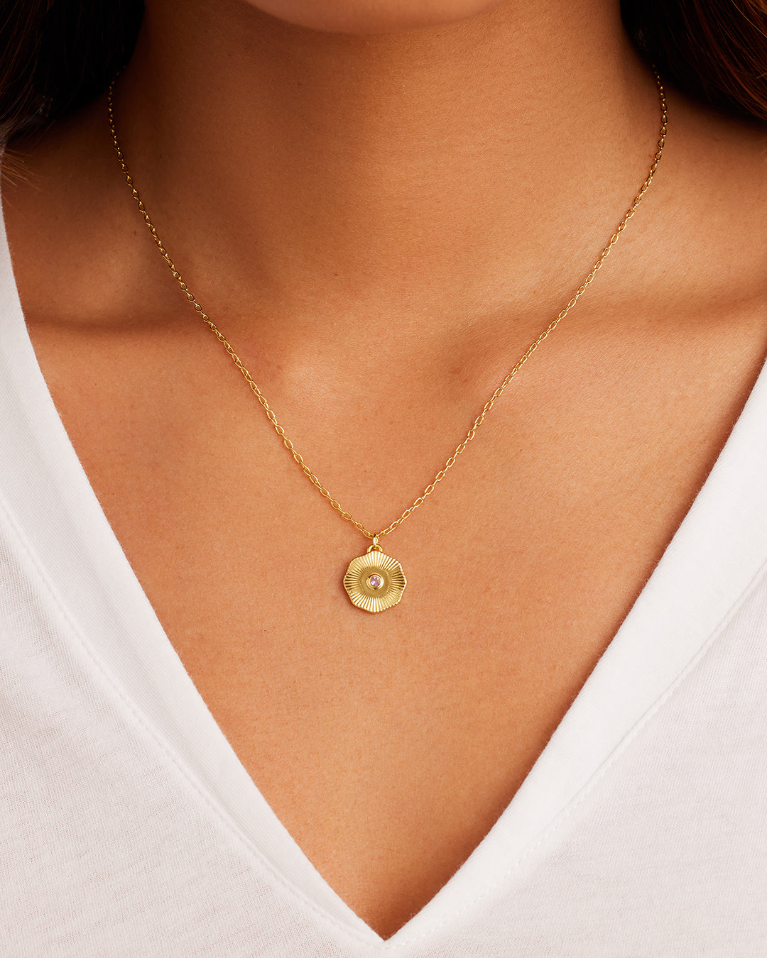 Birthstone Coin Necklace - Personalized Sterling Silver Pendant Jewelry for Women - Perfect Gift for Birthday, Anniversary & Mother's Day | Elegant Everyday Wear & Special Occasions