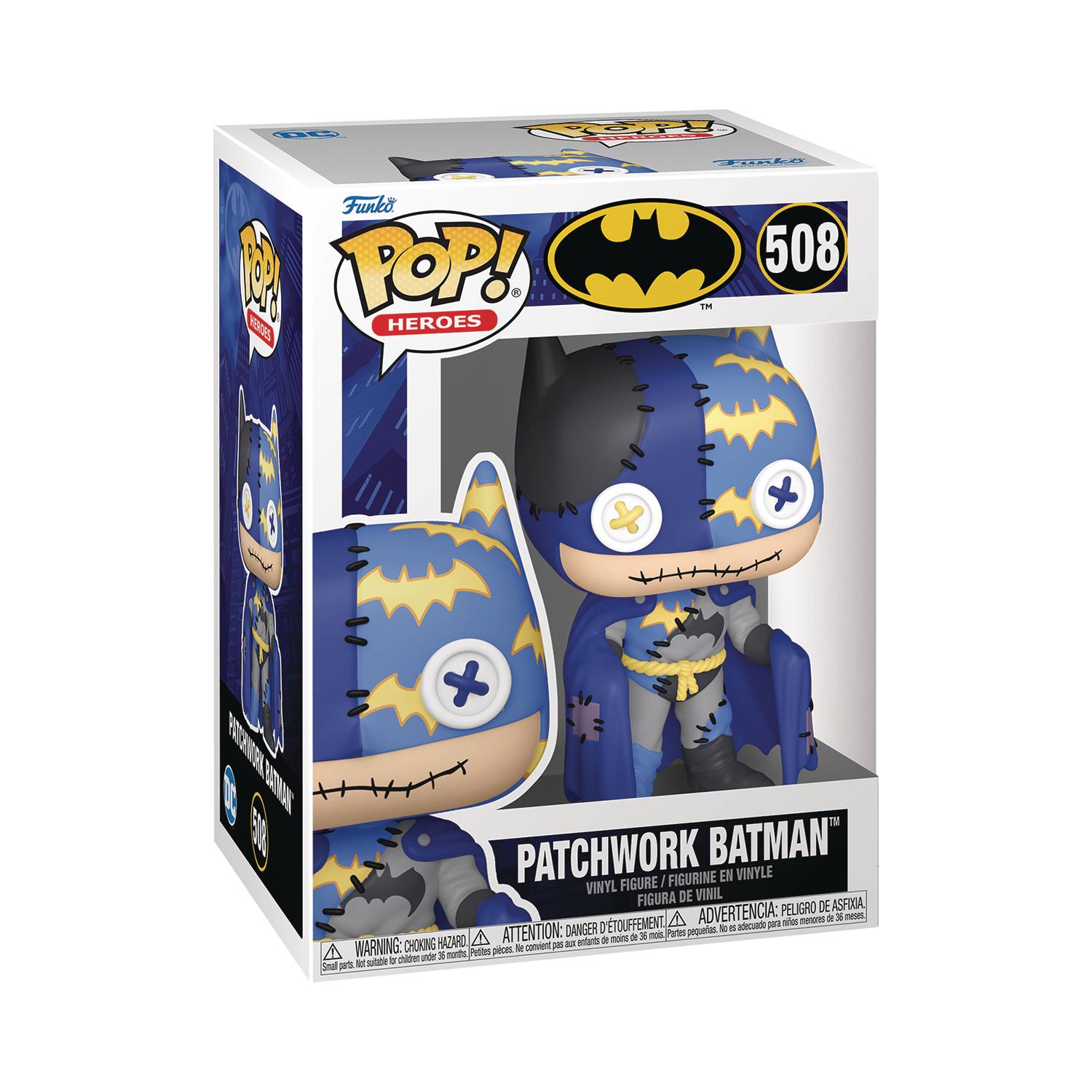 DC Batman: Patchwork Batman Action Figure - Collectible Superhero Toy for Fans & Gifts | Perfect for Display, Cosplay & Role-Playing