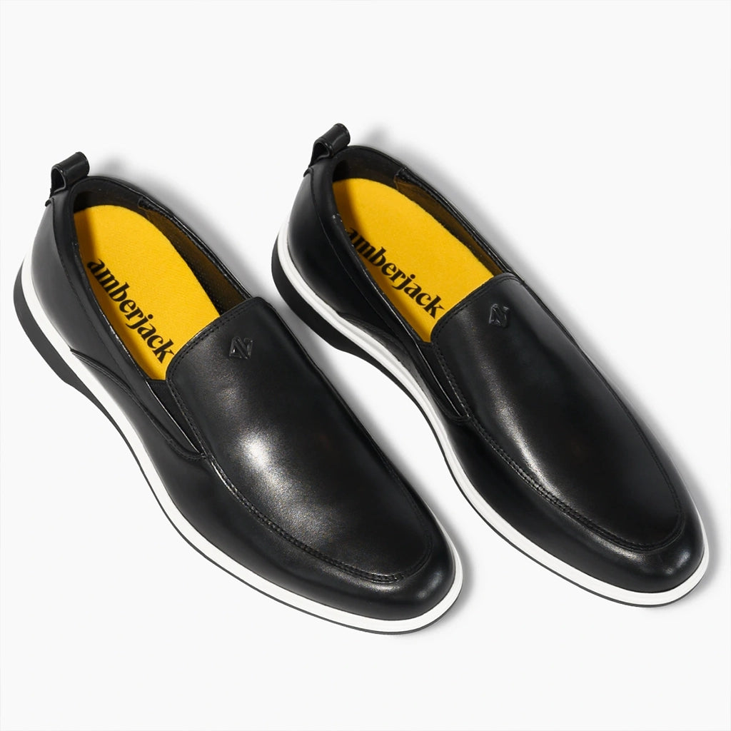 Slip On Sneakers for Men & Women - Comfortable Onyx Black Casual Shoes for Walking, Running & Daily Wear