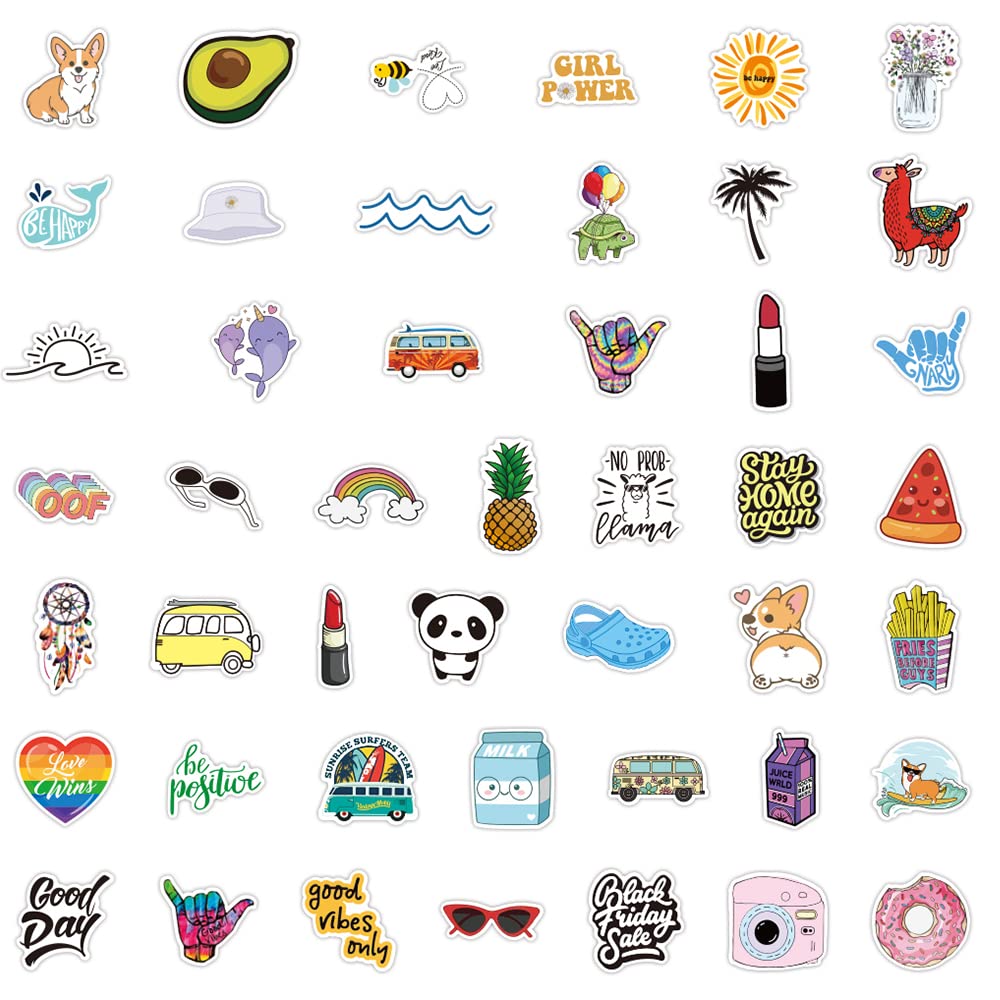 100pcs Waterproof Kids Stickers for Water Bottles - Fun Classroom Decals