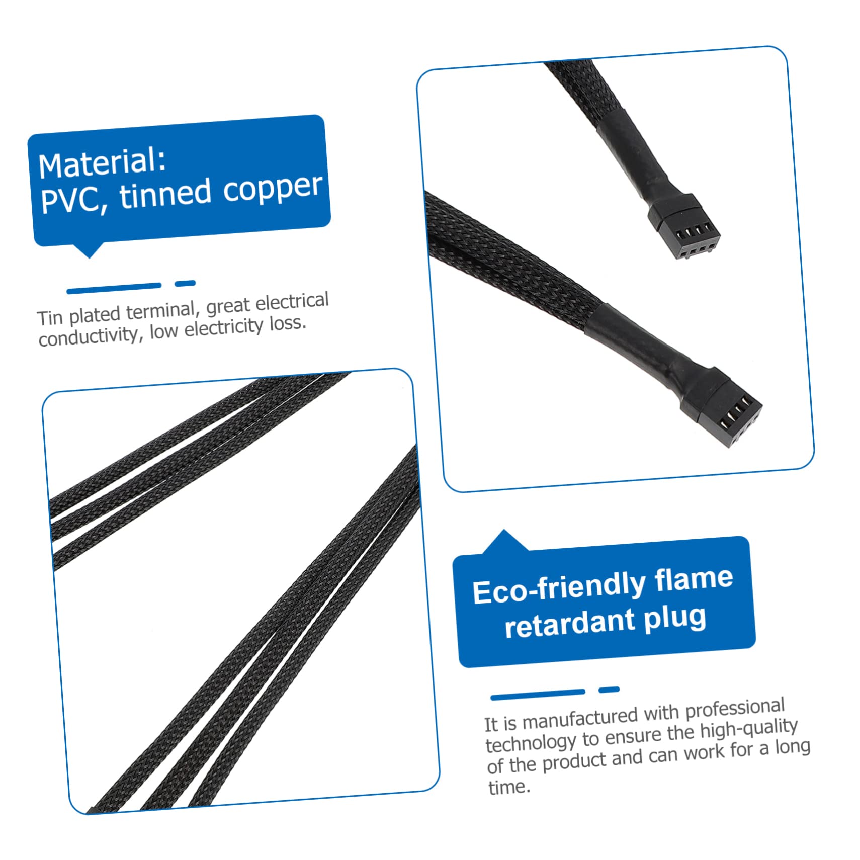Jojofuny 3-Way PWM Fan Splitter - Cooling Fan Extension for PC Builds