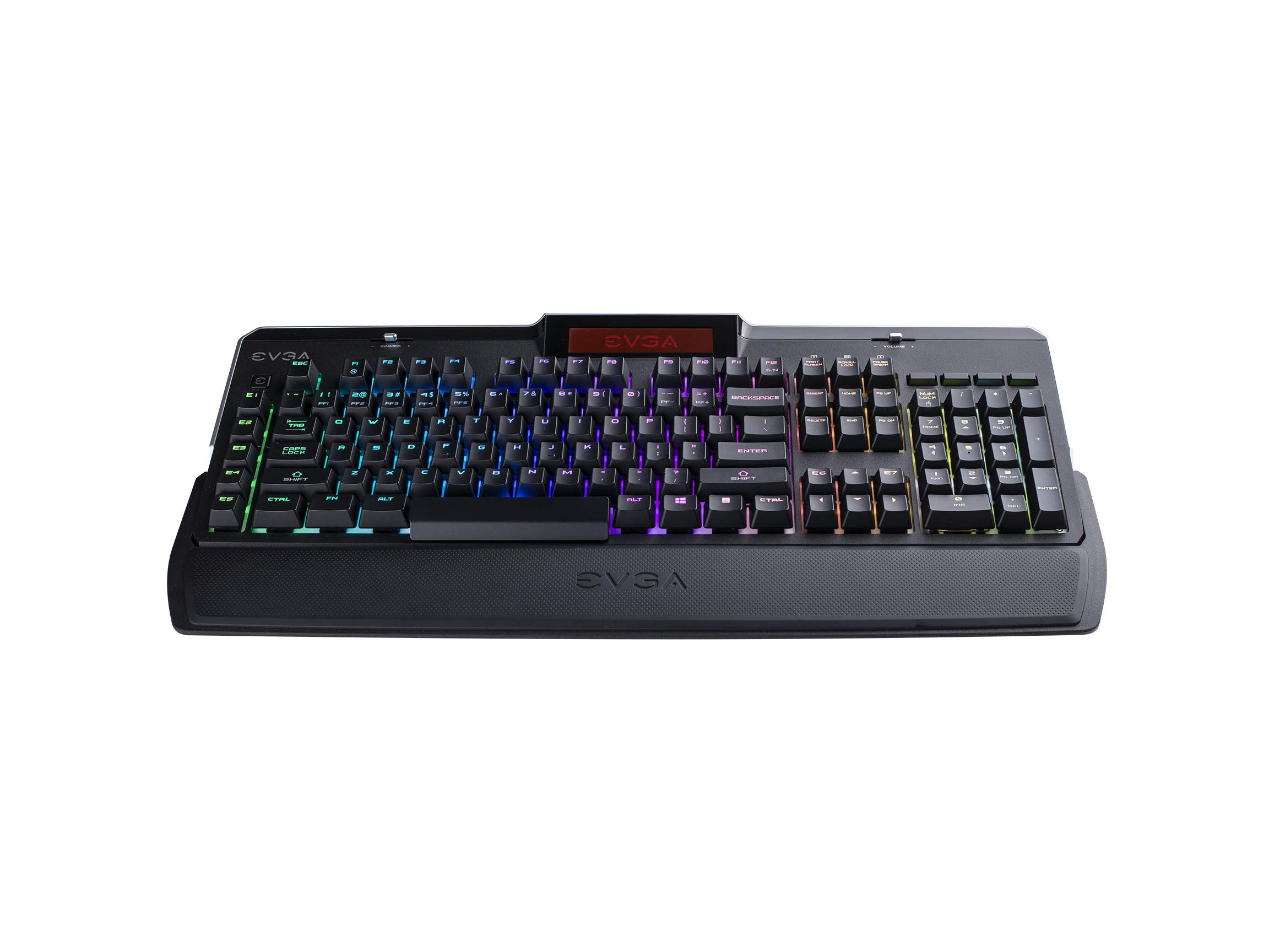 EVGA Z10 RGB Mechanical Gaming Keyboard - Brown Switches, Customizable RGB Backlight, Onboard LCD Display & Macro Keys for PC Gaming, Streaming & Esports