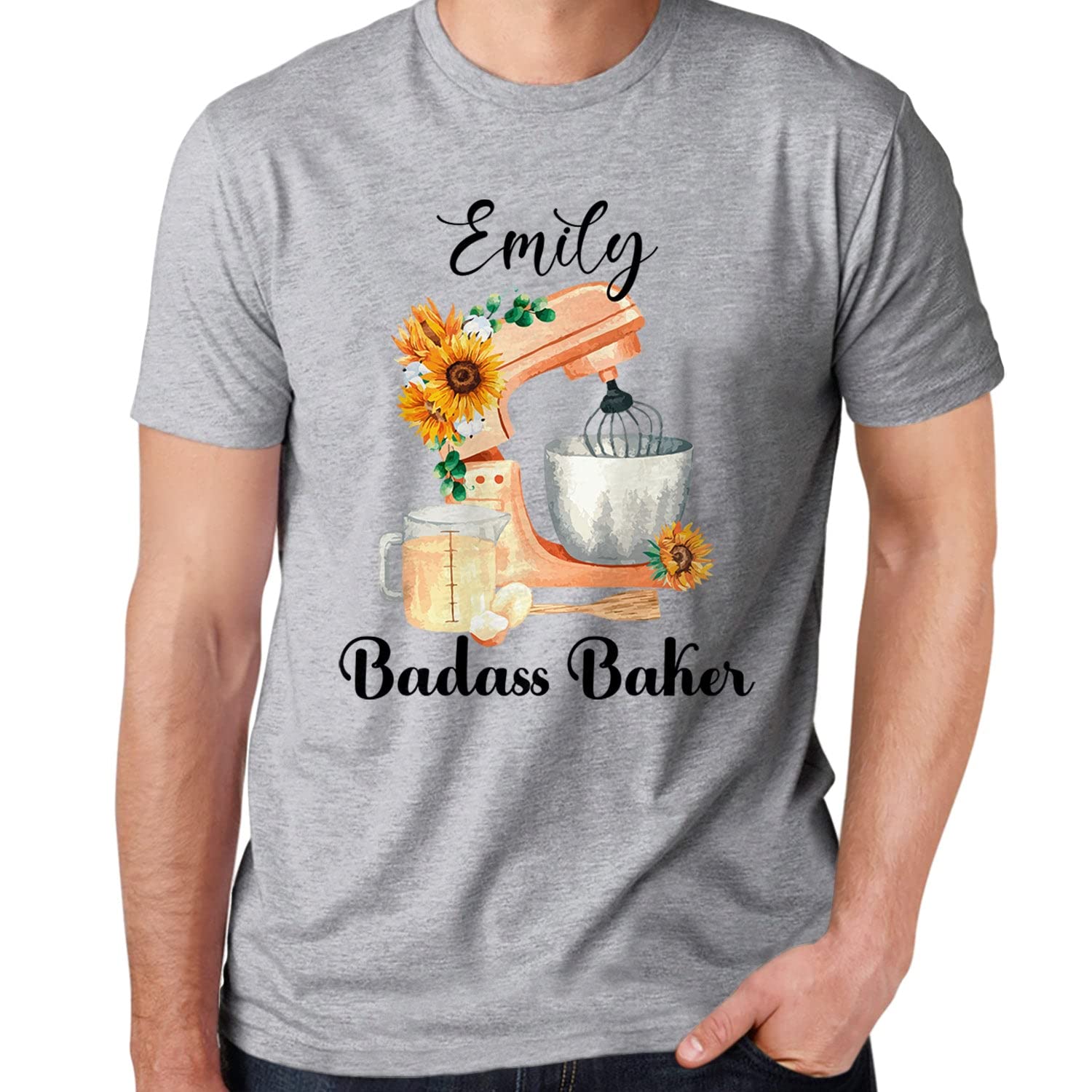 Customized Cake Maker T-Shirt with Name - Personalized Baker Tshirt for Baking Enthusiasts - Great for Birthday Parties, Baking Classes & Kitchen Gifts