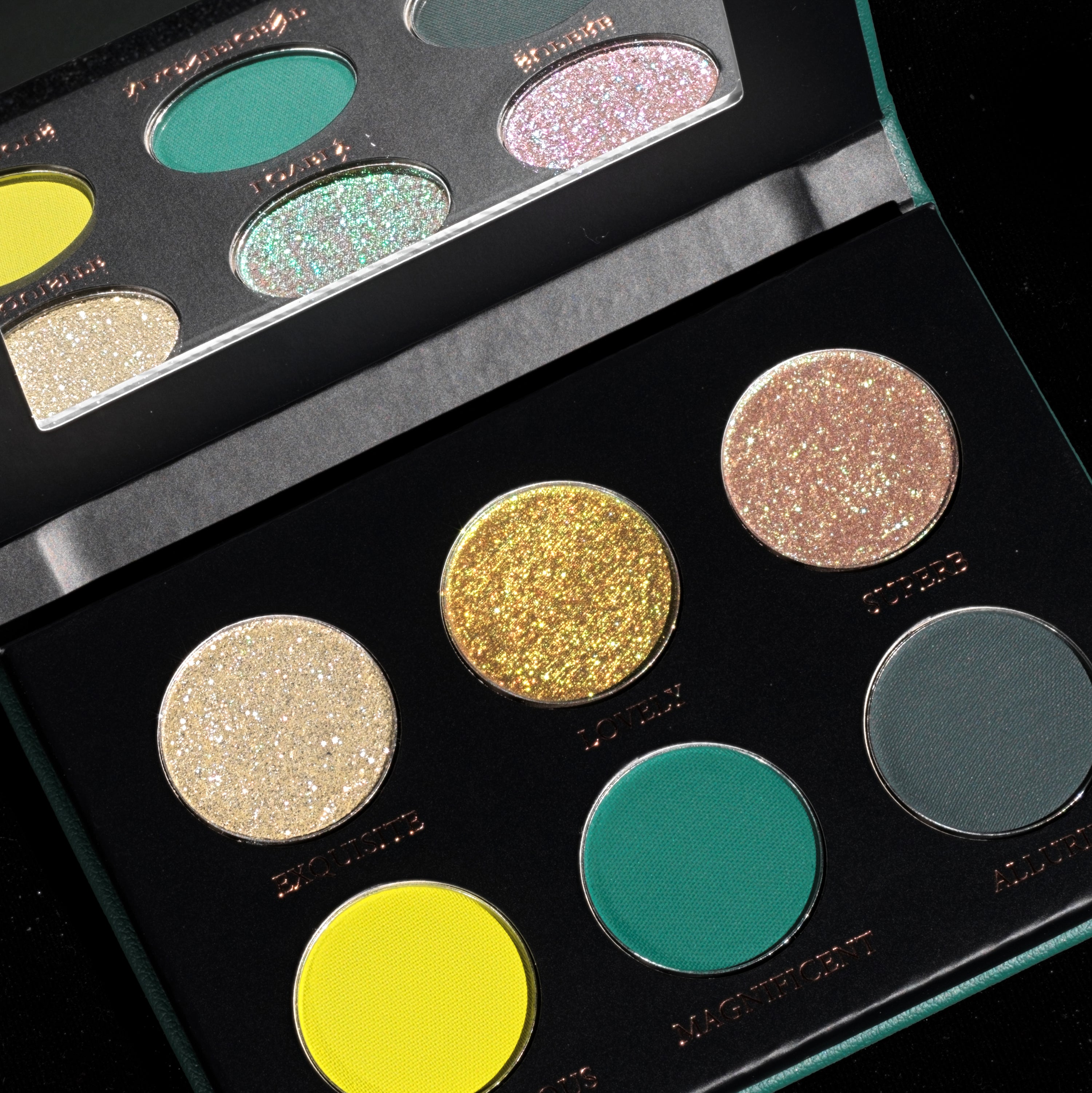 Exquisite Eyes Mini Eyeshadow Palette - 12 Pigmented Matte & Shimmer Shades for Day & Night Makeup Looks | Perfect for Professional Artists & Beginners | Vegan & Cruelty-Free