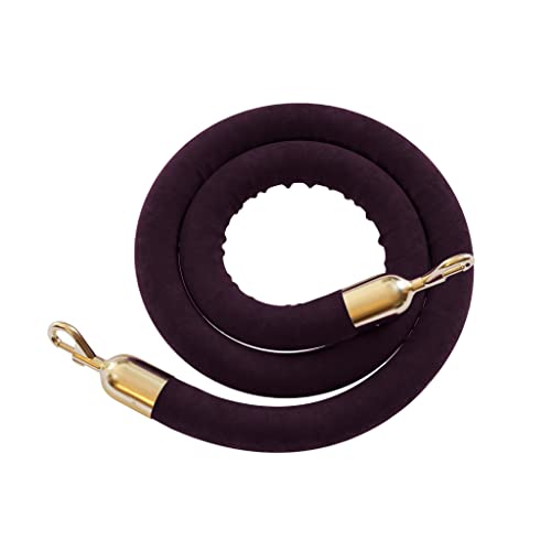 Purple Rope With Polished Brass Snap Ends