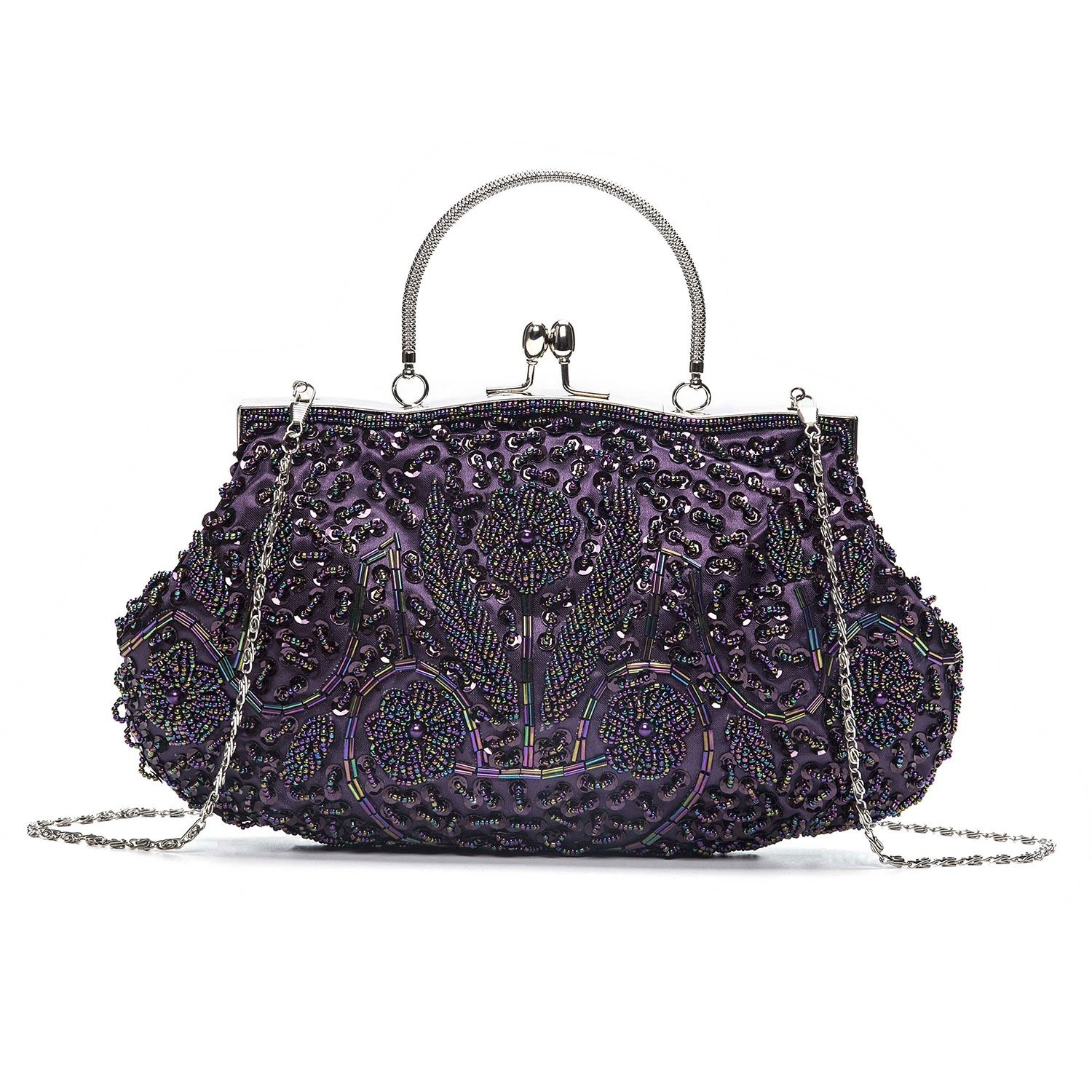 Vintage Beaded Sequin Evening Clutch Purse for Women - Elegant Wedding Party Handbag | Perfect for Prom, Cocktail Dinners & Special Occasions
