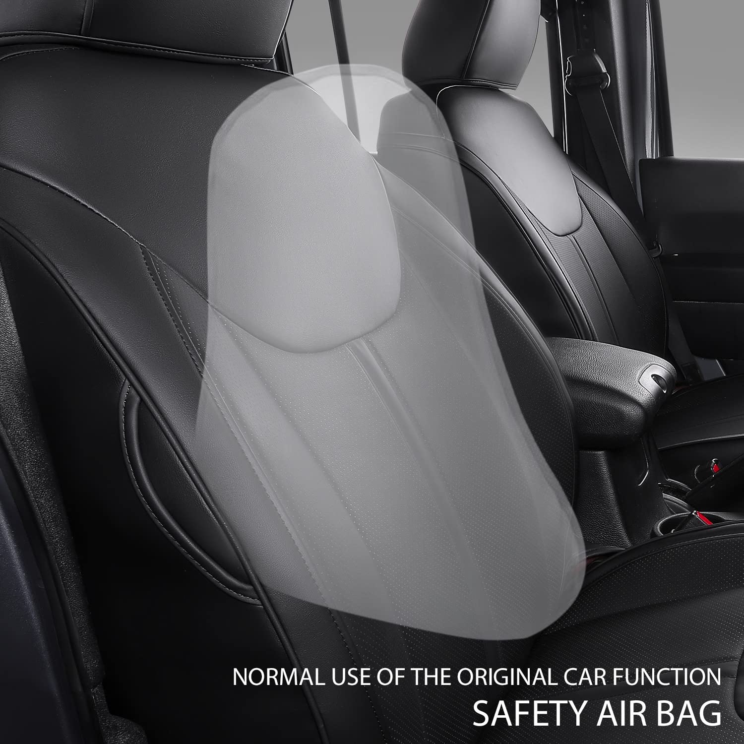 Xipoo PU Leather Car Seat Covers for 2013-2017 Jeep Wrangler JK - Front & Back Seat Protectors, 4-Door Replacement Covers (Black) | Durable & Comfortable for Off-Roading, Daily Commute & Adventure Trips