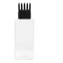 Refillable 100ml Rectangular Bottle Set with Pump Dispenser, Spray Atomizer, Comb Applicator & Flip Top Cap - Durable Containers for Perfume, Liquids, Shampoo (Multicolor) - Perfect for Travel, Salon & DIY Beauty Products