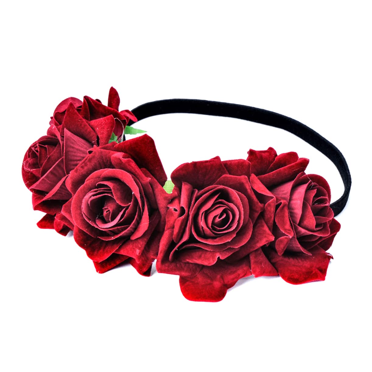 Rose Flower Headbands for Women & Girls - Floral Hair Bands, Hawaiian Rose Garland, Bridal Hair Rope with Roses - Perfect for Weddings, Beach Parties, Boho Fashion & Special Occasions