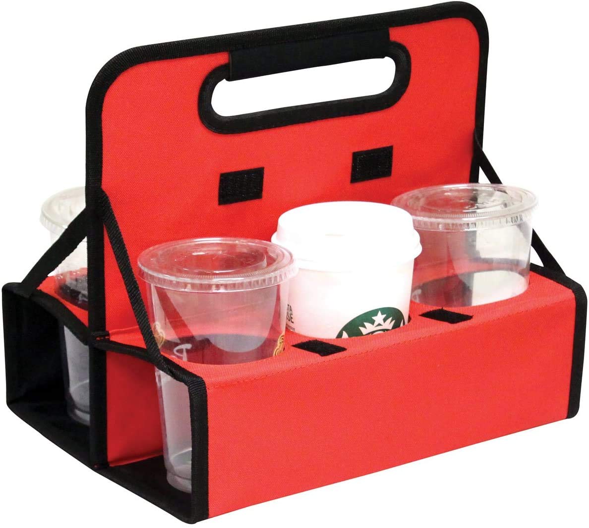 Reusable Cup Carrier for 6 Cups or Cans - Foldable & Compact Drink Holder for Parties, Picnics, BBQs & Travel - Eco-Friendly Beverage Tote