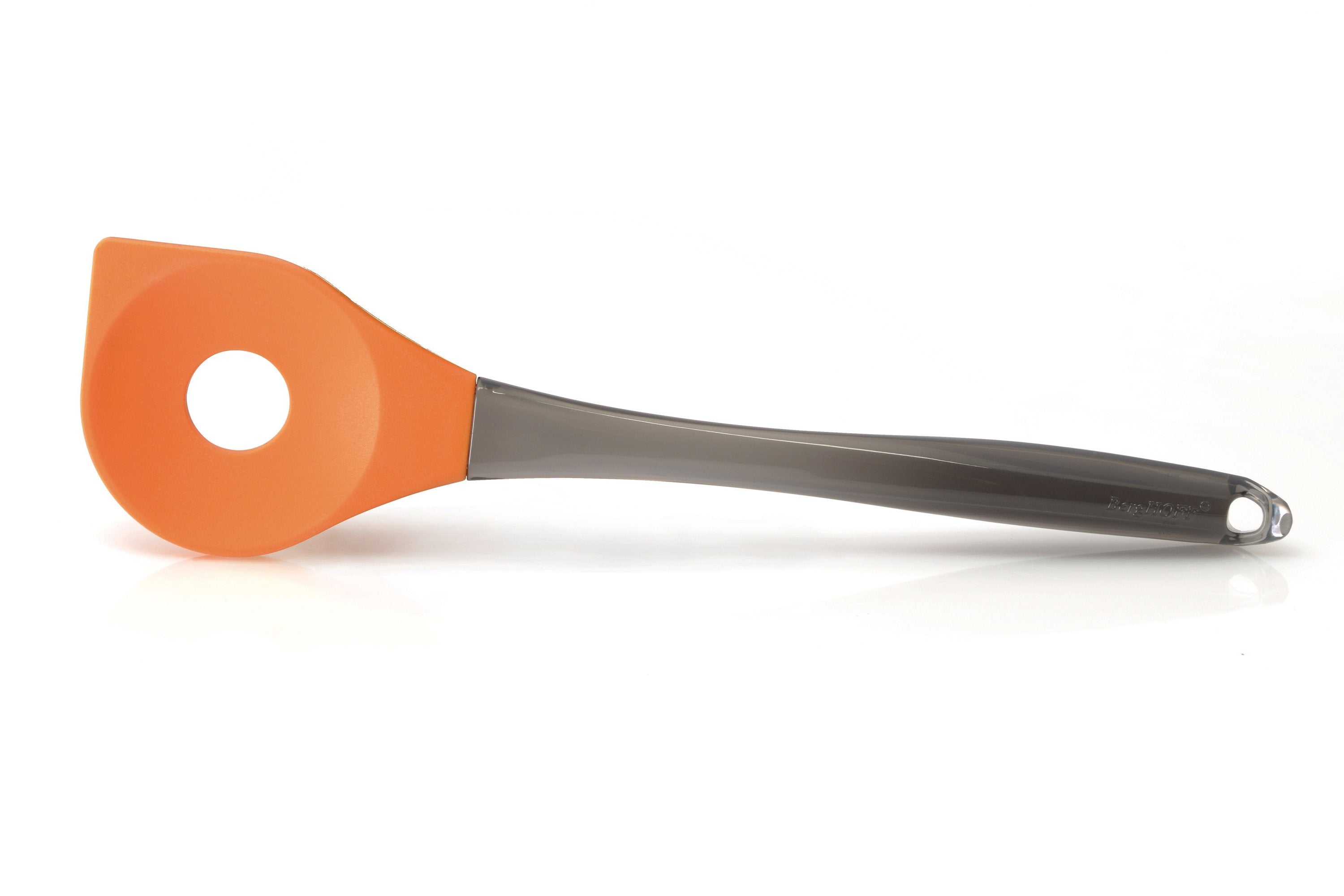 BergHOFF Gemins Silicone Slotted Spoon for Salad & Cooking - Heat-Resistant Kitchen Utensil (Orange) - Perfect for Serving, Mixing & Draining Pasta, Vegetables & Soups