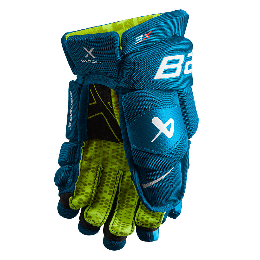 Bauer Vapor 3X Junior Ice Hockey Gloves - Youth Hockey Gear for Practice & Games - Protective Hockey Equipment for Kids & Teens
