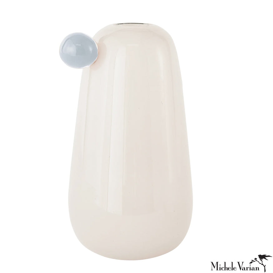 Large Off White Bubblegum Vase - Modern Ceramic Home Decor for Living Room, Bedroom & Office Centerpiece