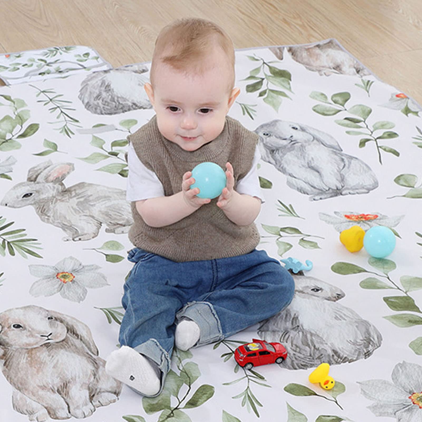 **Waterproof Nylon Splat Mat - Non-Slip Baby Crawling Mat, Foldable Play Mat for Infants, Toddler Game Mat, Hiking & Picnic Blanket - Ideal for Indoor Play, Outdoor Activities & Travel**