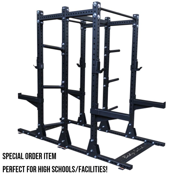 Body Solid SPR500DBL Double Half Rack - Heavy Duty Home Gym Equipment for Strength Training | Perfect for Home Workouts & Garage Gyms
