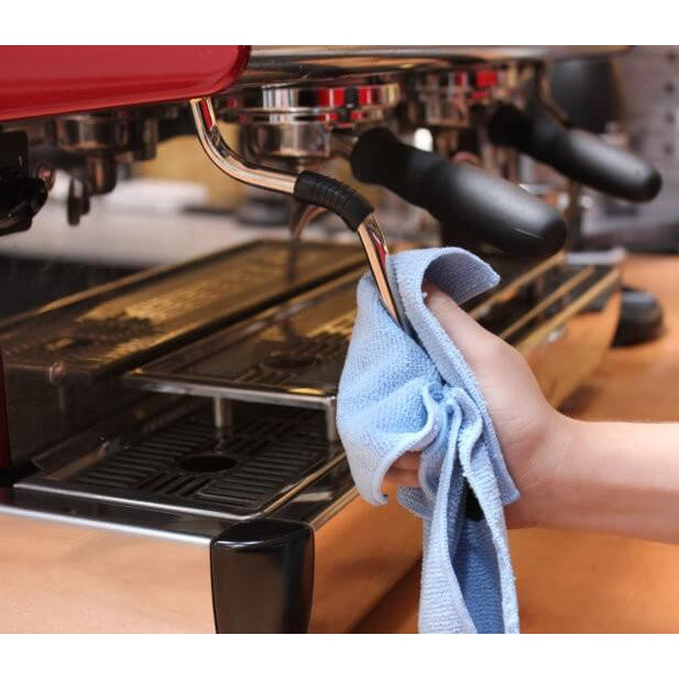 Rhinowares Barista Cloth Set - 4 Pack Premium Microfiber Cleaning Towels for Coffee Machines, Espresso Equipment & Kitchen Use