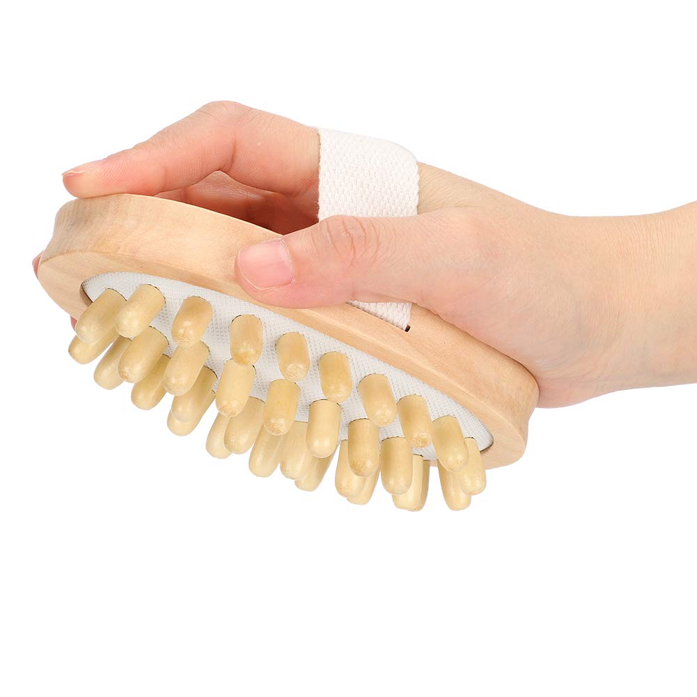 Dry Brushing Body Brush for Lymphatic Drainage & Cellulite Massage - Exfoliating Shower Brush with Soft Bristles for Skin Care & Detox - Perfect for Spa, Self-Care Routine and Pre-Shower Exfoliation