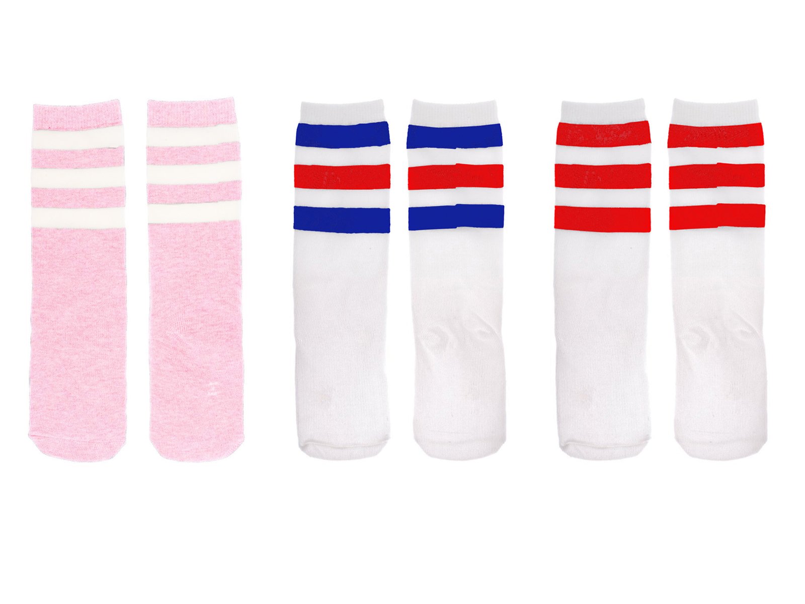 American Style Kids Athletic Socks - Striped Knee High Tube Soccer & Baseball Socks for Toddler Girls & Boys - Perfect for Sports, School & Casual Wear
