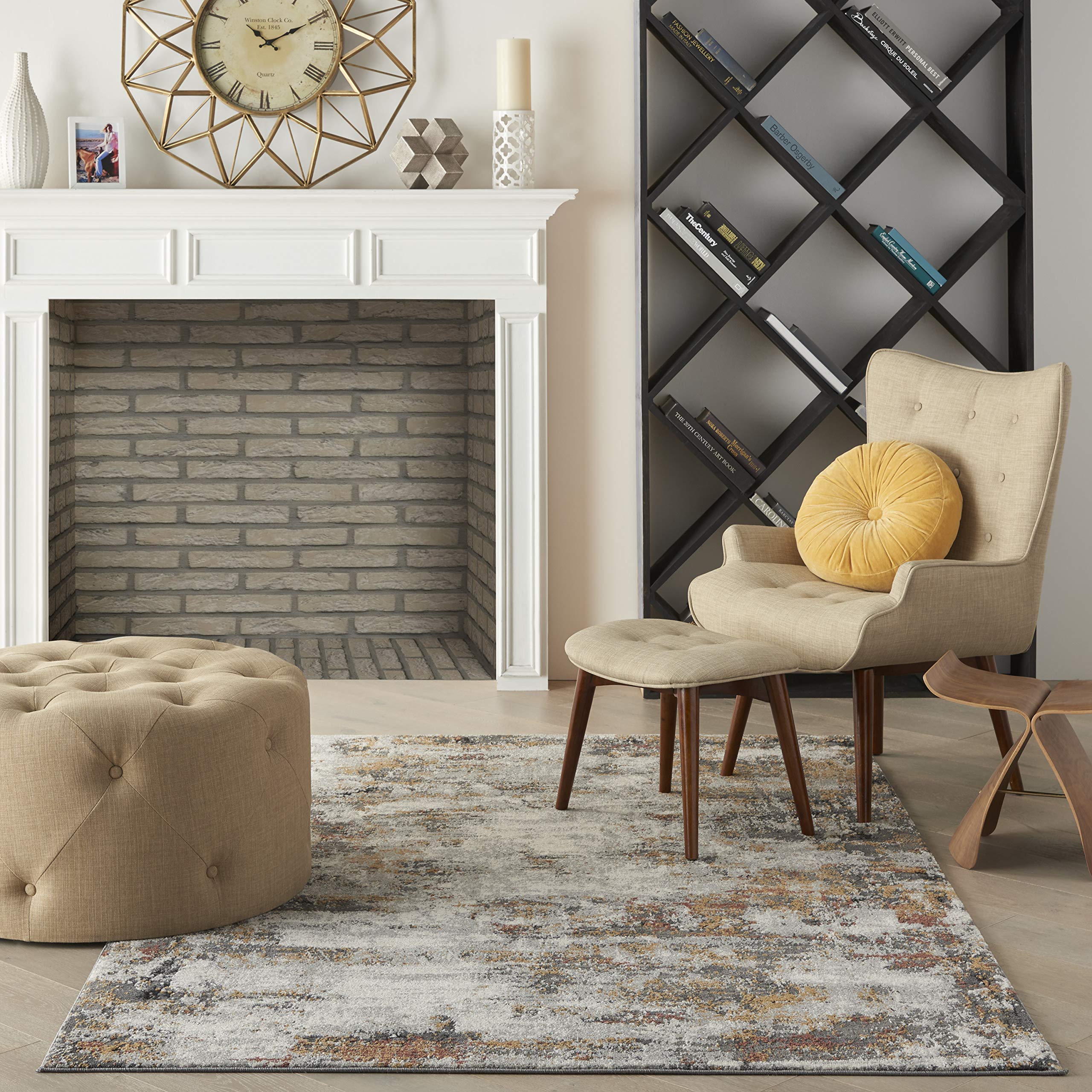 Nourison Ludlow Contemporary Grey/Multi 5'3