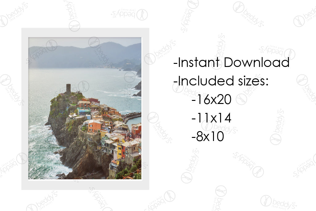 Vernazza Artwork Digital Download - High Resolution Printable Wall Art for Home & Office Decor | Perfect for Living Room, Bedroom, and Gift Giving