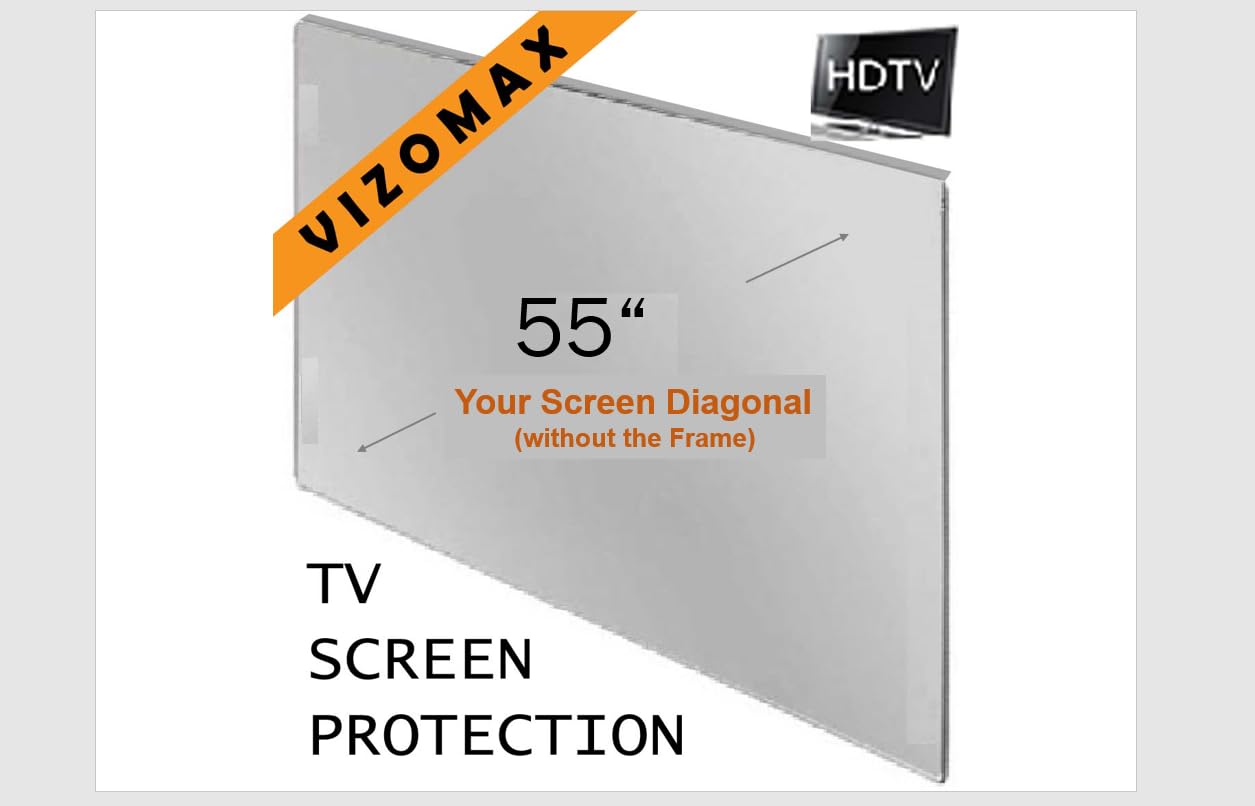 55 Inch TV Screen Protector for LCD, LED, OLED & QLED 4K HDTV - Anti-Glare, Anti-Scratch, Bubble-Free Installation - Perfect for Living Room, Bedroom & Home Theater Setup
