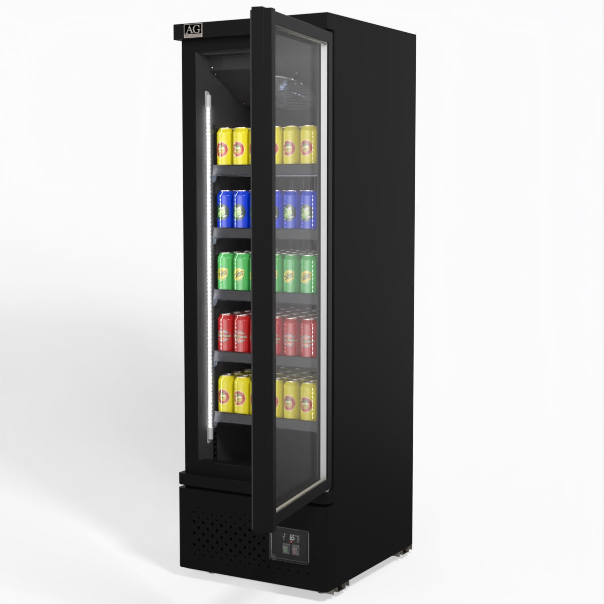 450L Single Glass Door Upright Display Refrigerator for Commercial Use - Perfect for Supermarkets, Convenience Stores, and Restaurants