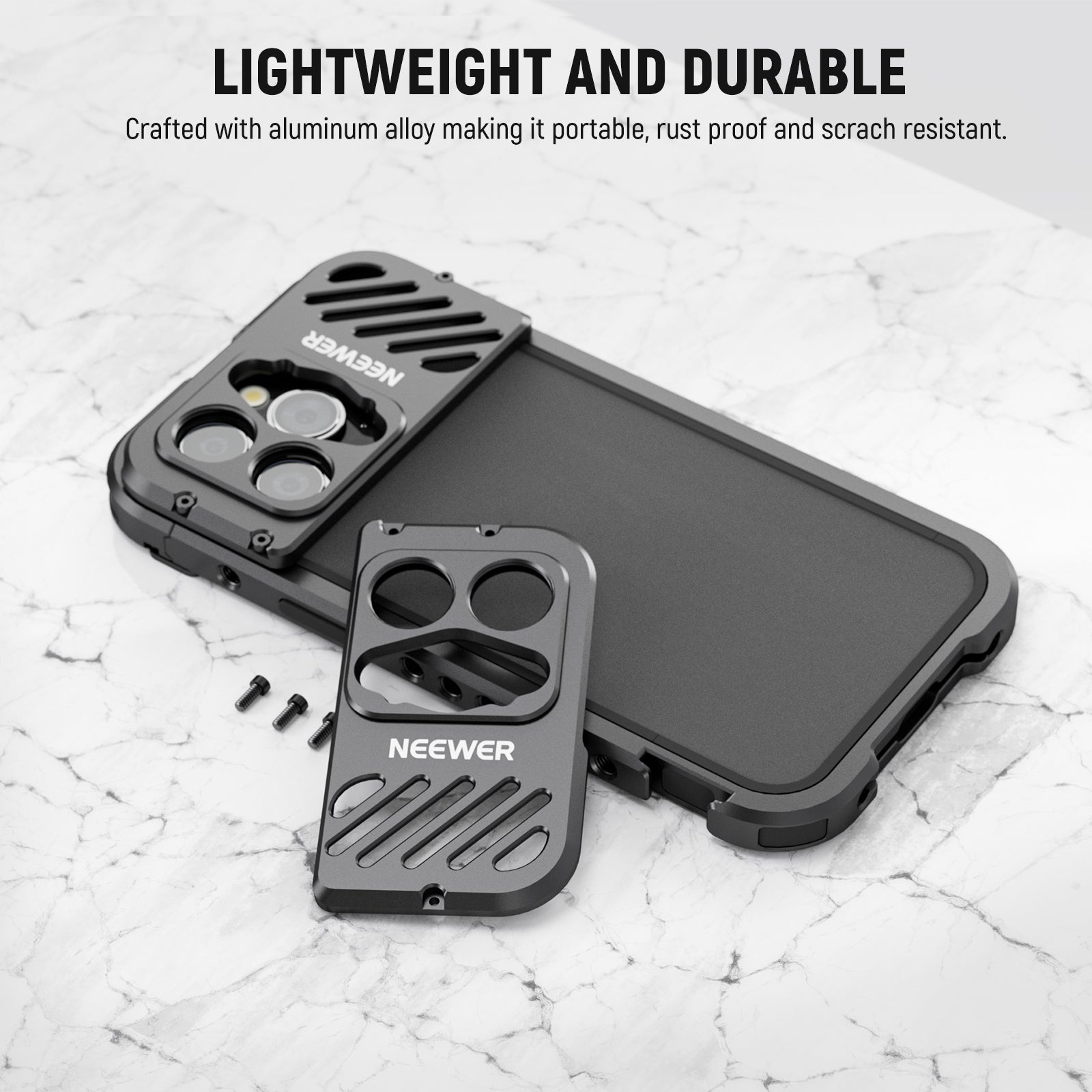 NEEWER PA019 Lens Backplate for iPhone 14 Pro Max - Professional Camera Lens Mount - Perfect for Vlogging, Photography & Content Creation
