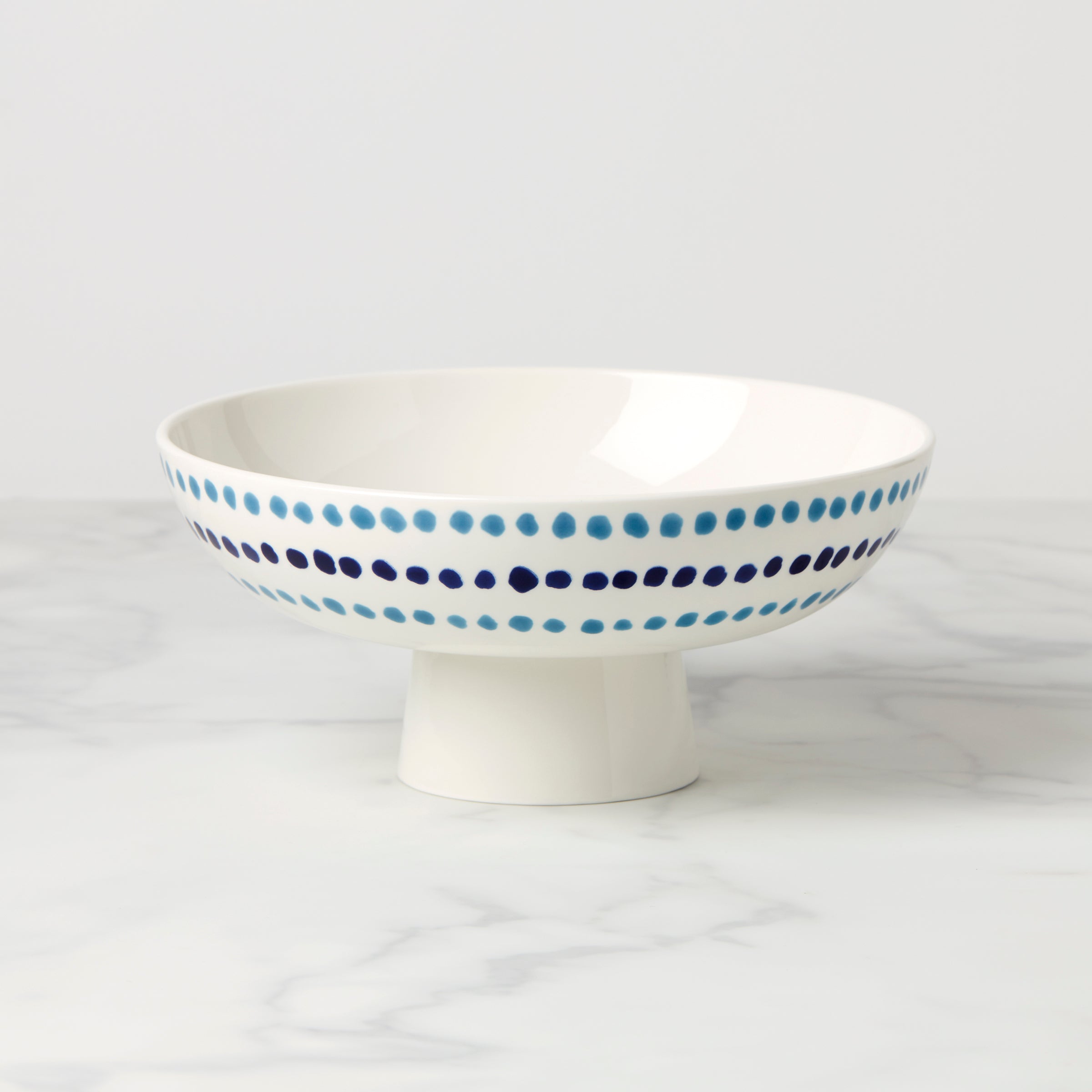 Floral Way Footed Bowl - Elegant Decorative Serving Bowl for Fruits, Salads & Centerpieces - Perfect for Dining, Entertaining & Home Decor