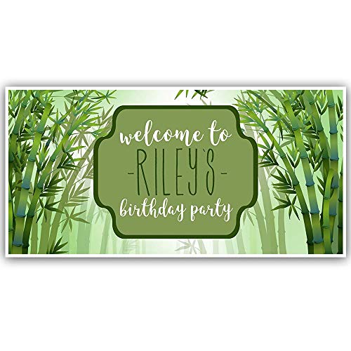 Custom Jungle Bamboo Birthday Banner - Personalized Party Decor for Kids & Adults - Perfect for Jungle Theme, Safari, or Outdoor Celebrations