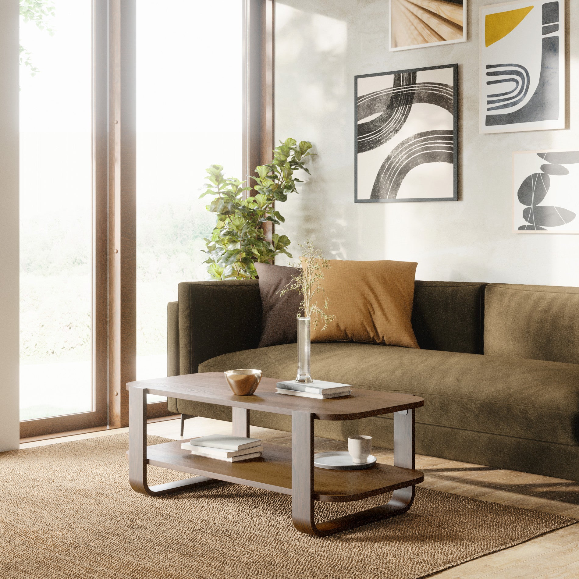 Bellwood Coffee Table - Modern Wooden Living Room Furniture for Home Decor | Perfect for Living Room, Lounge & Office Spaces