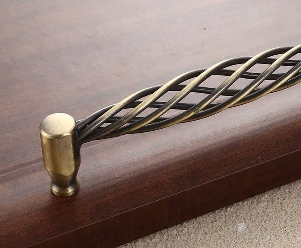 2 Pack Vintage Birdcage Cabinet Pulls - Matte Black Bronze Metal Oval Nest Twist Kitchen Cupboard Handles - Retro Drawer Hardware (160mm) for Farmhouse, Shabby Chic & Victorian Style Cabinets