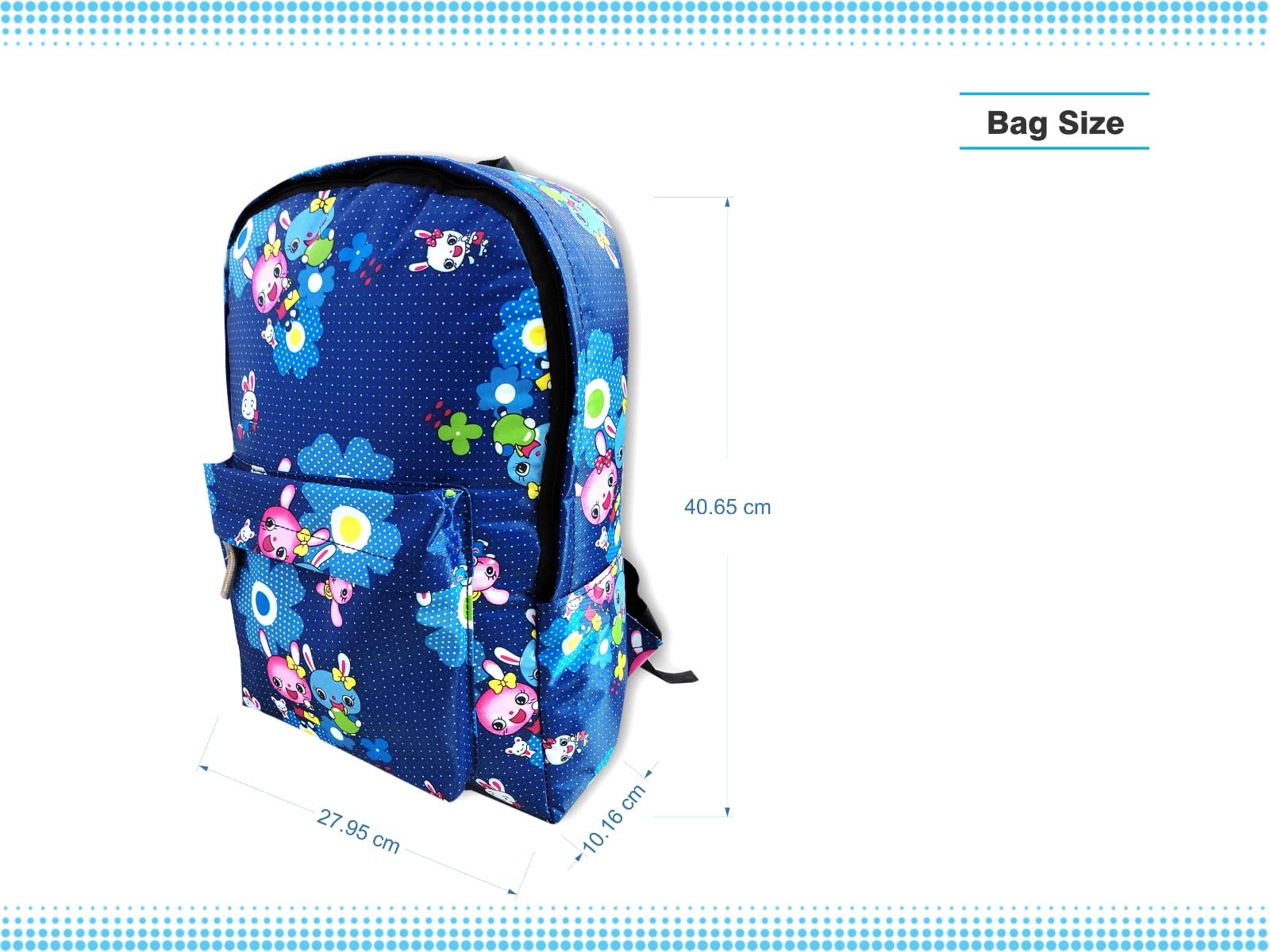 Shyam Enterprises Women's Cartoon Blue Waterproof Drawstring Laptop Backpack - Lightweight Travel Bag for College, School, Office & Casual Use | Perfect for Commuting, Work, Study & Daily Essentials
