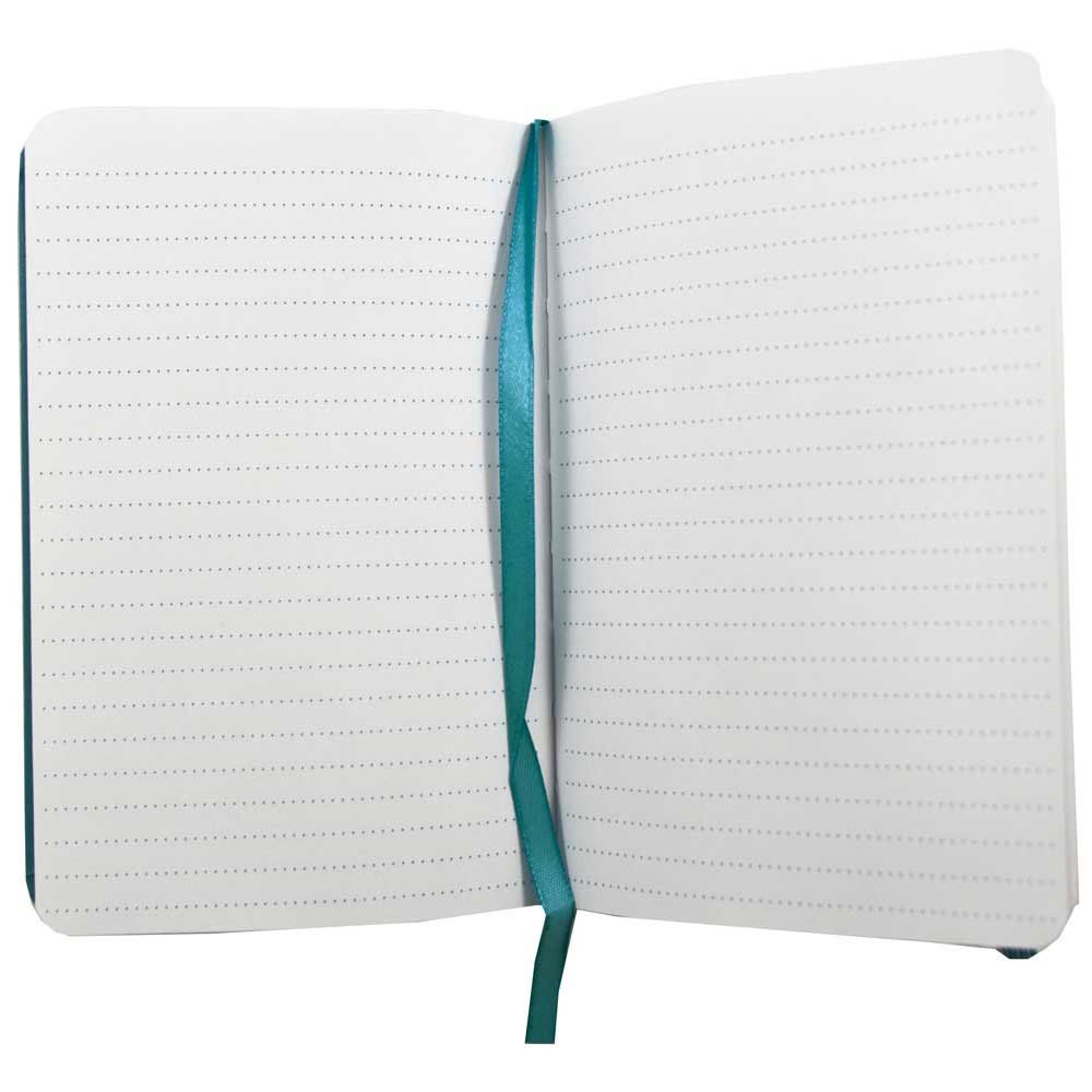 JAM PAPER Hardcover Notebook with Elastic Band - 4x6 Travel Journal, 70 Lined Pages, Caribbean Blue - Perfect for Travel, Office & School Notes - Sold Individually