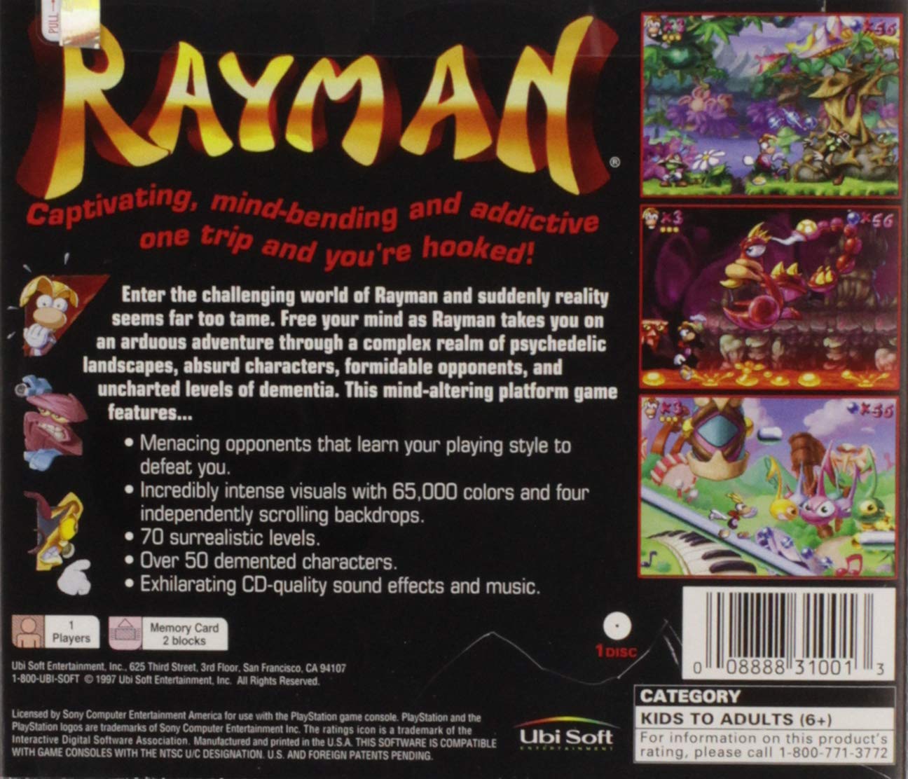 Rayman Rush - PlayStation 4 Game | Action-Adventure Platformer | Fun for Kids & Adults | Perfect for Family Game Nights & Solo Play