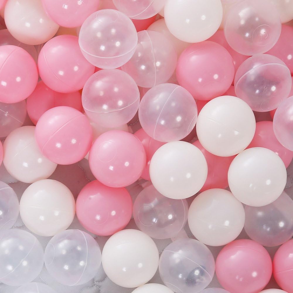 YUFER 1000 Pink Ball Pit Balls for Kids - Non-Toxic Plastic Play Balls for Toddlers, Baby Ball Pit, Sensory Play, Birthday Party Supplies & Indoor Playroom Decor - Perfect for Ball Pools, Daycare Centers & Kids' Party Games