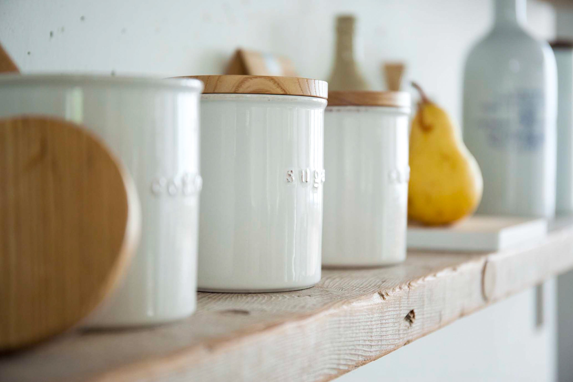 Premium Ceramic Canister Set - 4 Elegant Styles for Kitchen & Pantry Storage | Perfect for Coffee, Tea, Sugar & Flour Organization